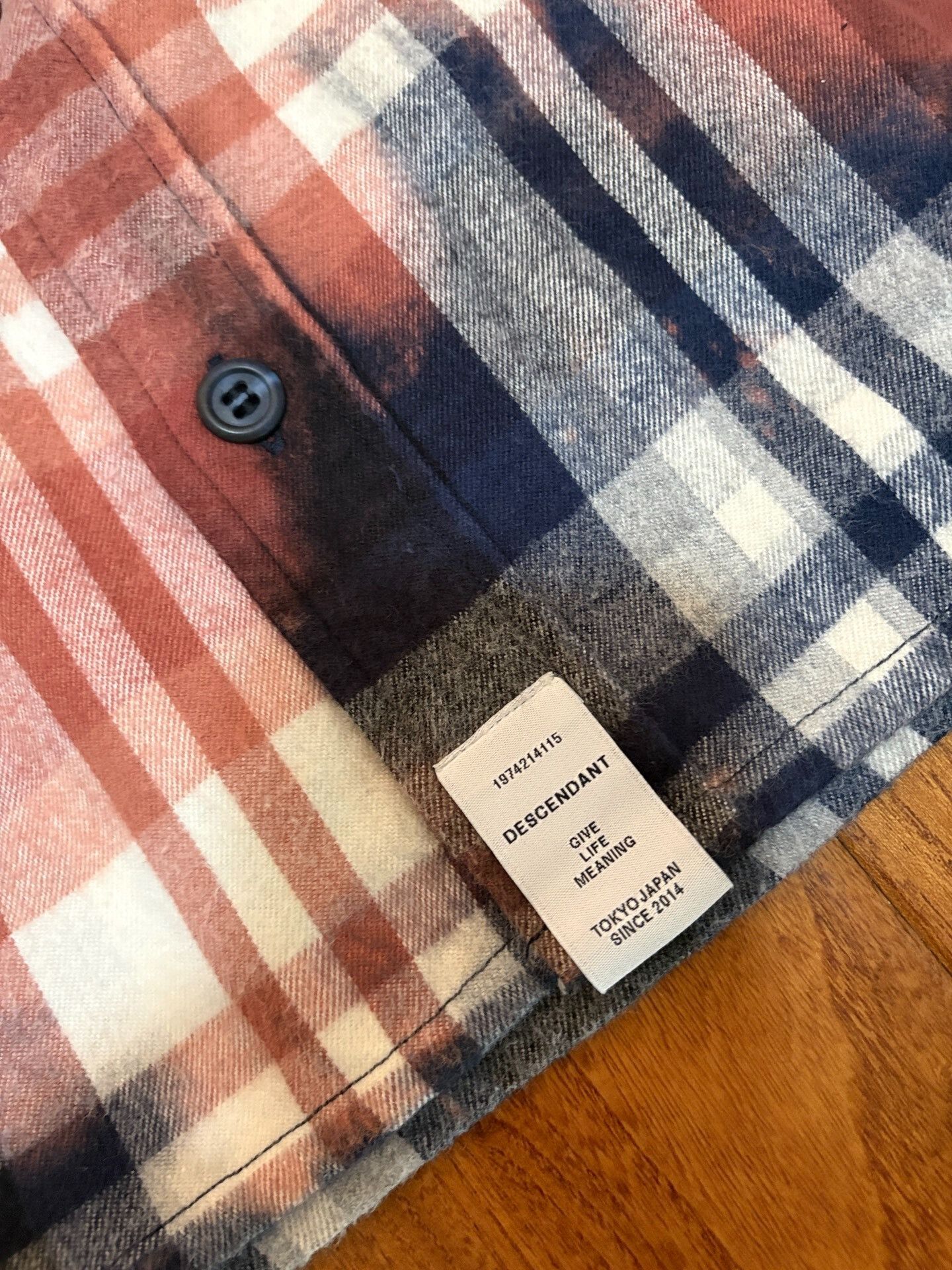 Descendant Descendant 18SS Moss Check LS Shirt Size US M / EU 48-50 / 2 - 3 Thumbnail