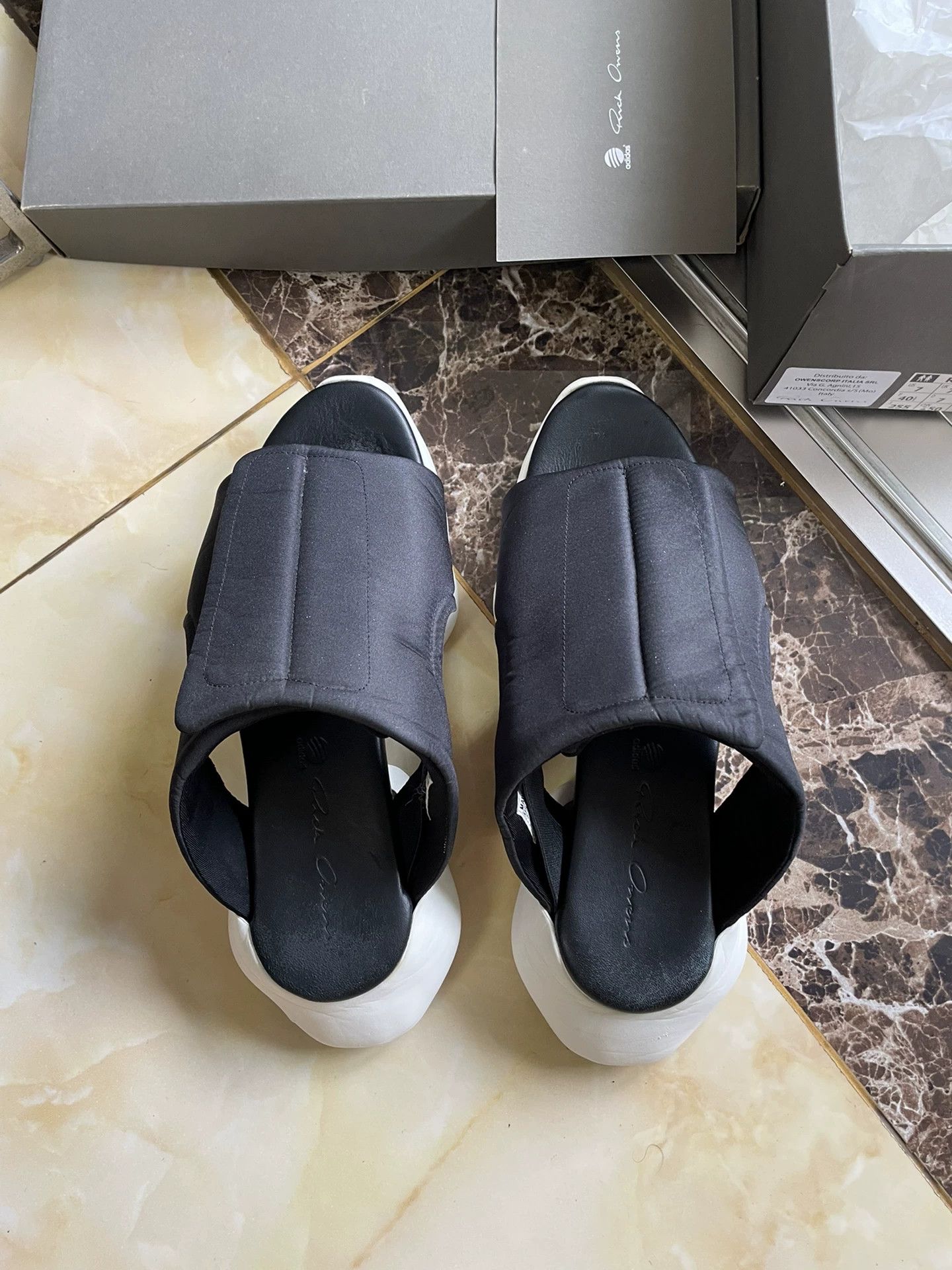 Rick Owens Rick Owens x Adidas Tank Slides AQ2822 Size US 7 / EU 40 - 3 Thumbnail