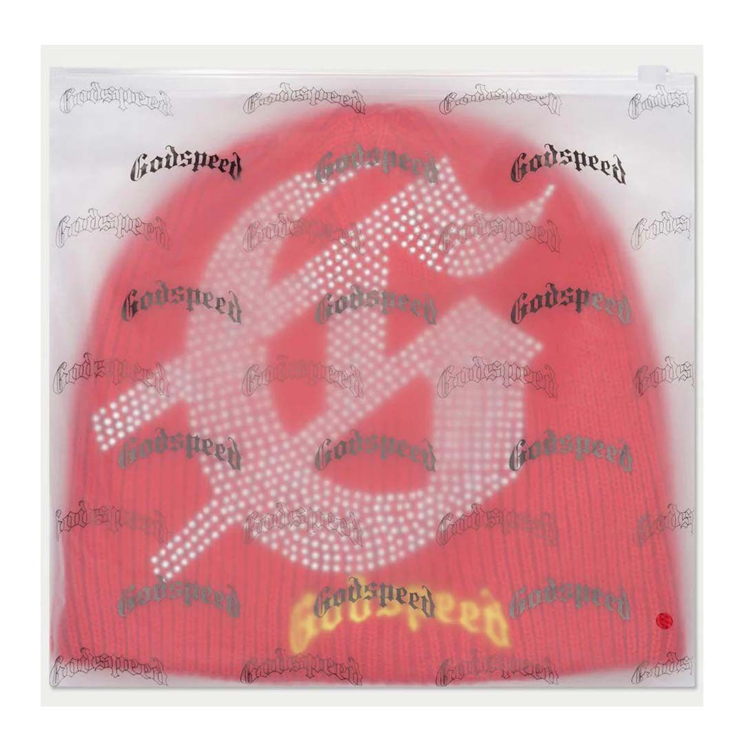 Godspeed Studded Beanie Red Yellow Size ONE SIZE - 2 Thumbnail
