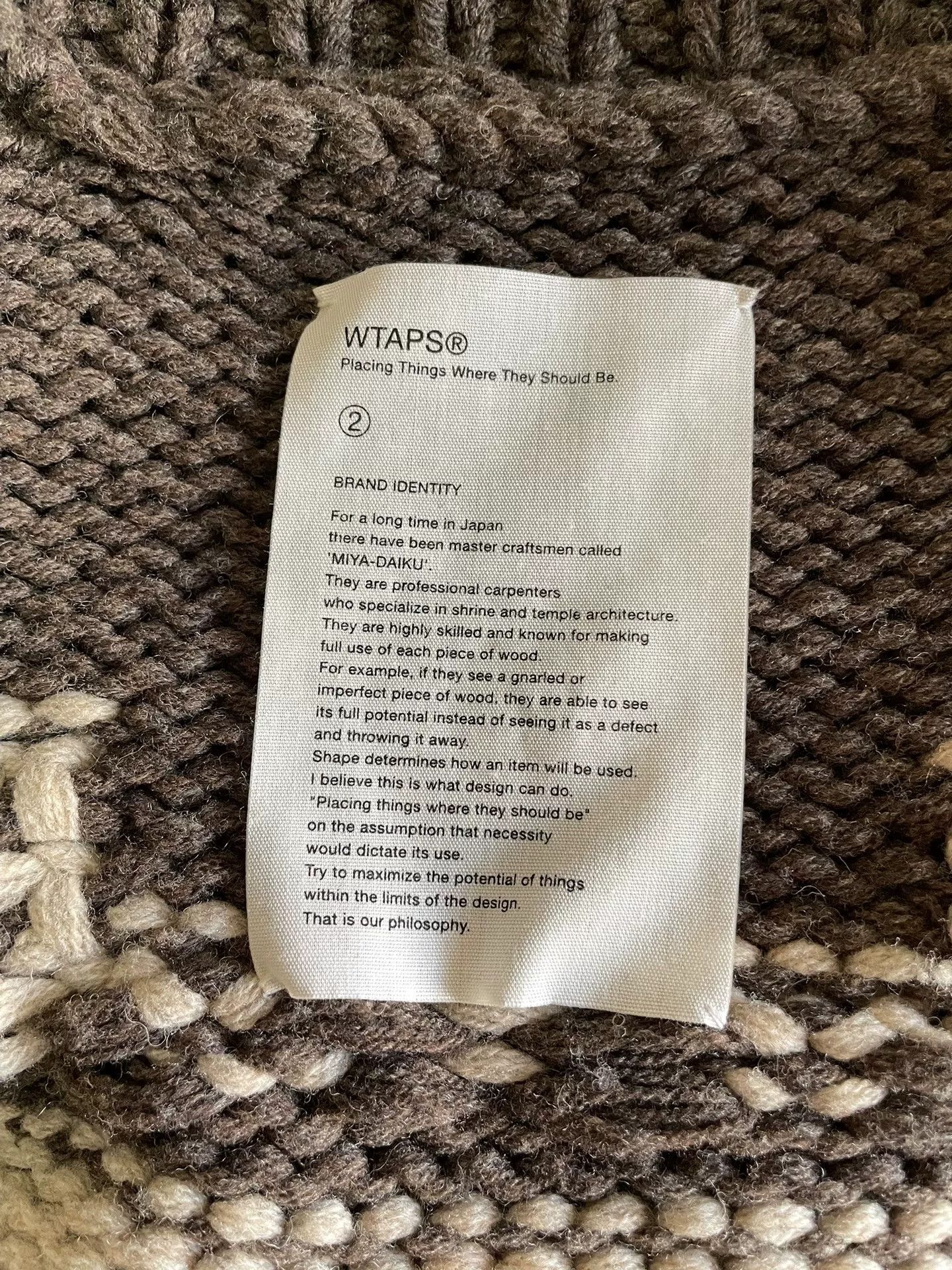 Wtaps WTAPS Cowichan Wool Sweater 13AW Size US M / EU 48-50 / 2 - 8 Thumbnail