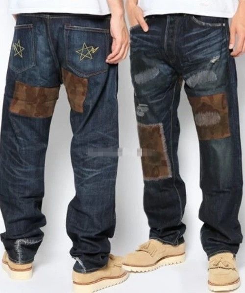 Bape BAPE Camo Distressed Denim Pants Size US 26 / EU 42 - 9 Thumbnail