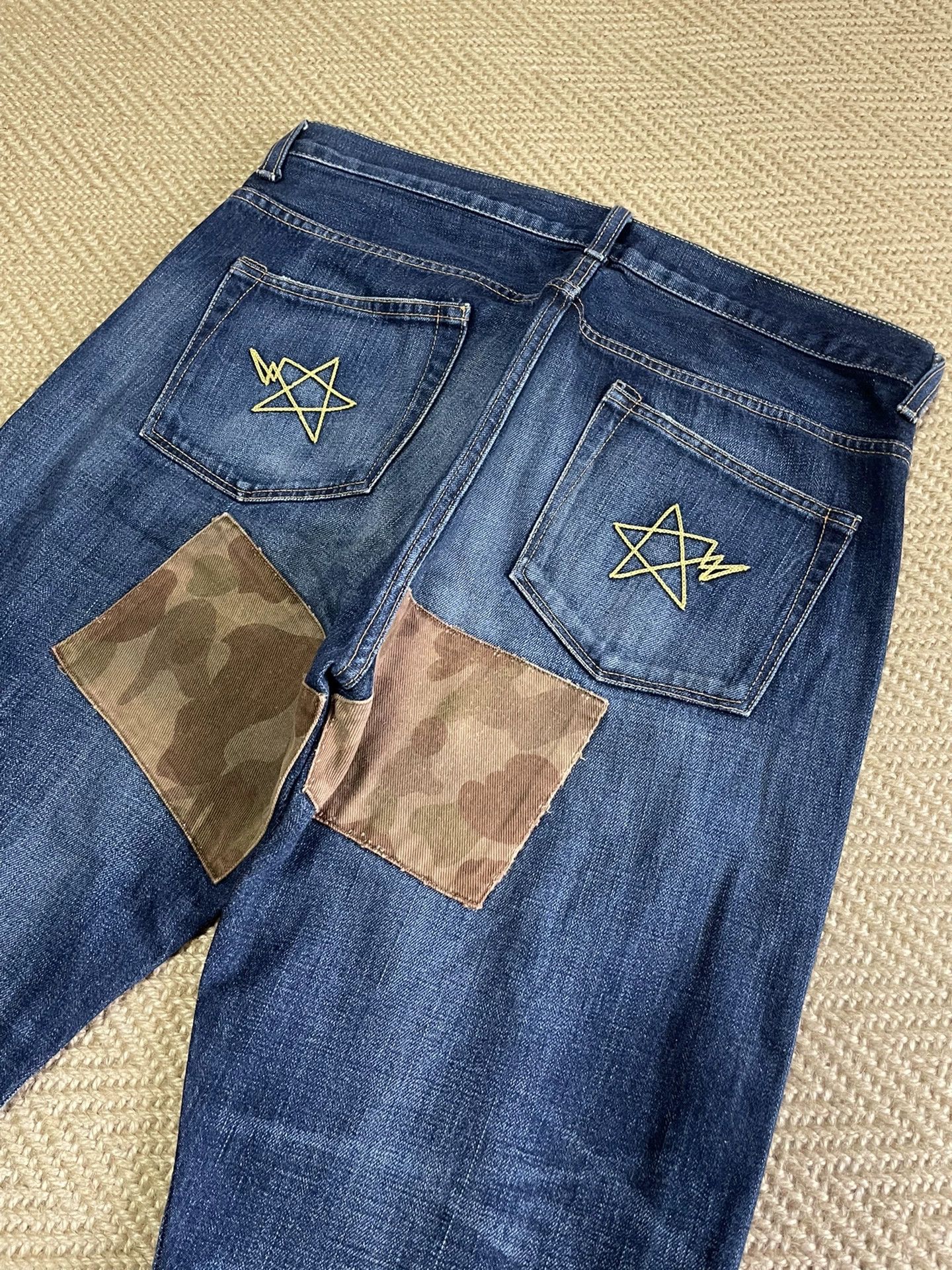 Bape BAPE Camo Distressed Denim Pants Size US 26 / EU 42 - 5 Thumbnail
