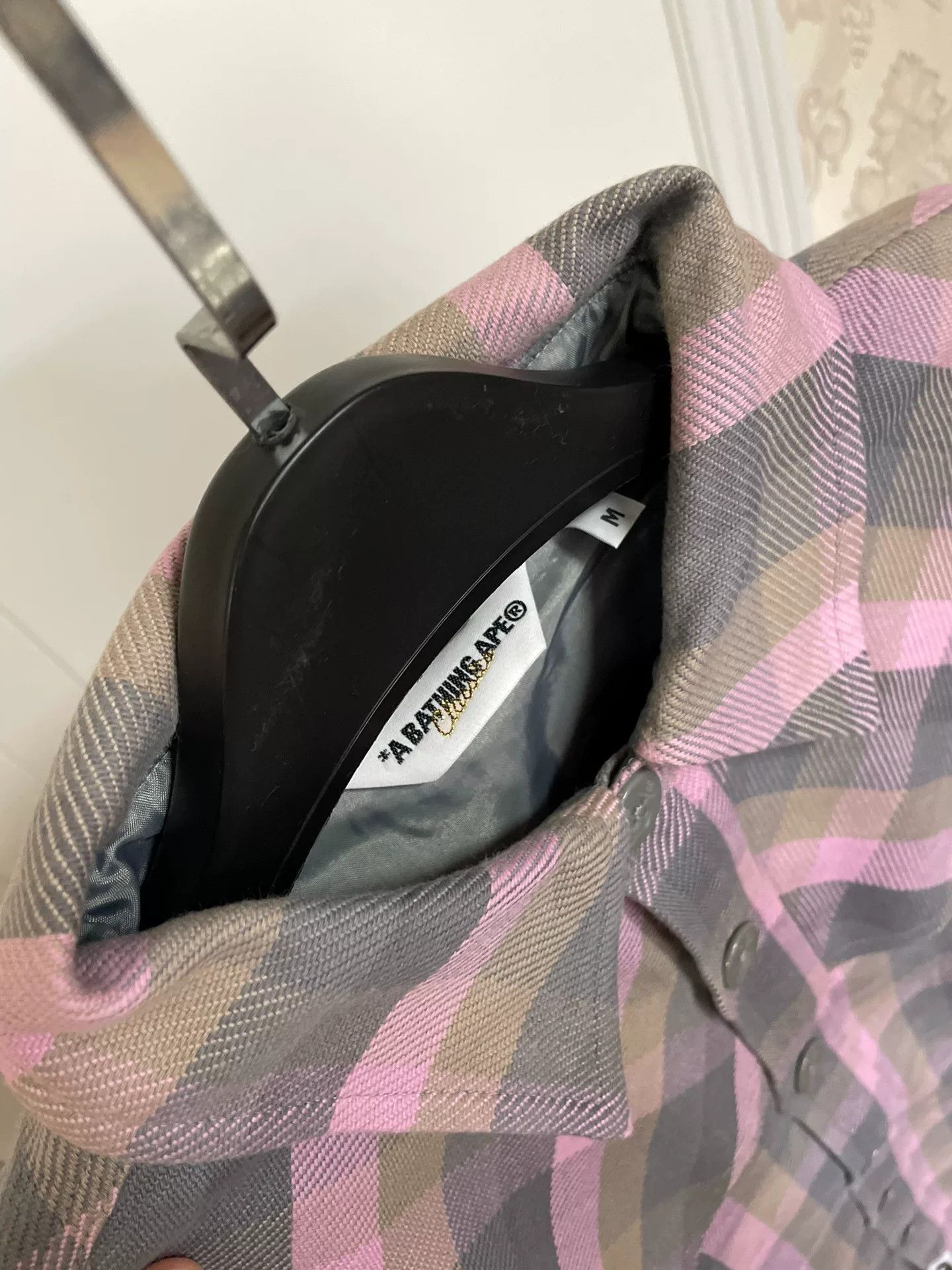 Bape BAPE Aoyama Limited Pink Check Shirt Jacket Size US M / EU 48-50 / 2 - 5 Thumbnail