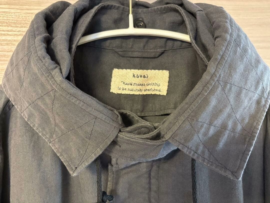 KAVU Kaval Washi Linen Hoodie Blouson Size US M / EU 48-50 / 2 - 2 Thumbnail