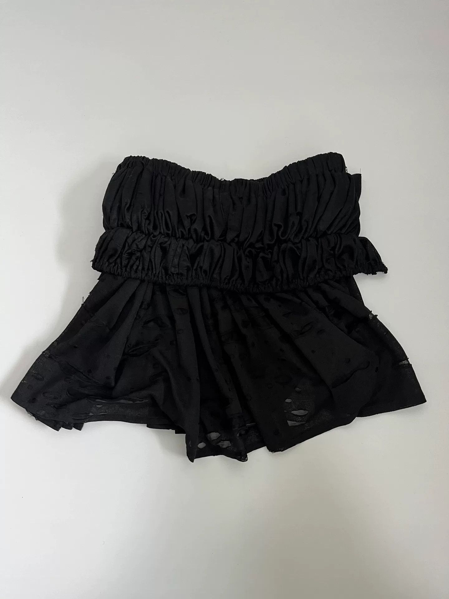 Nozomi Ishiguro Nozomi Ishiguro Black Layered Skirt Size 40" / US 18 - 6 Thumbnail