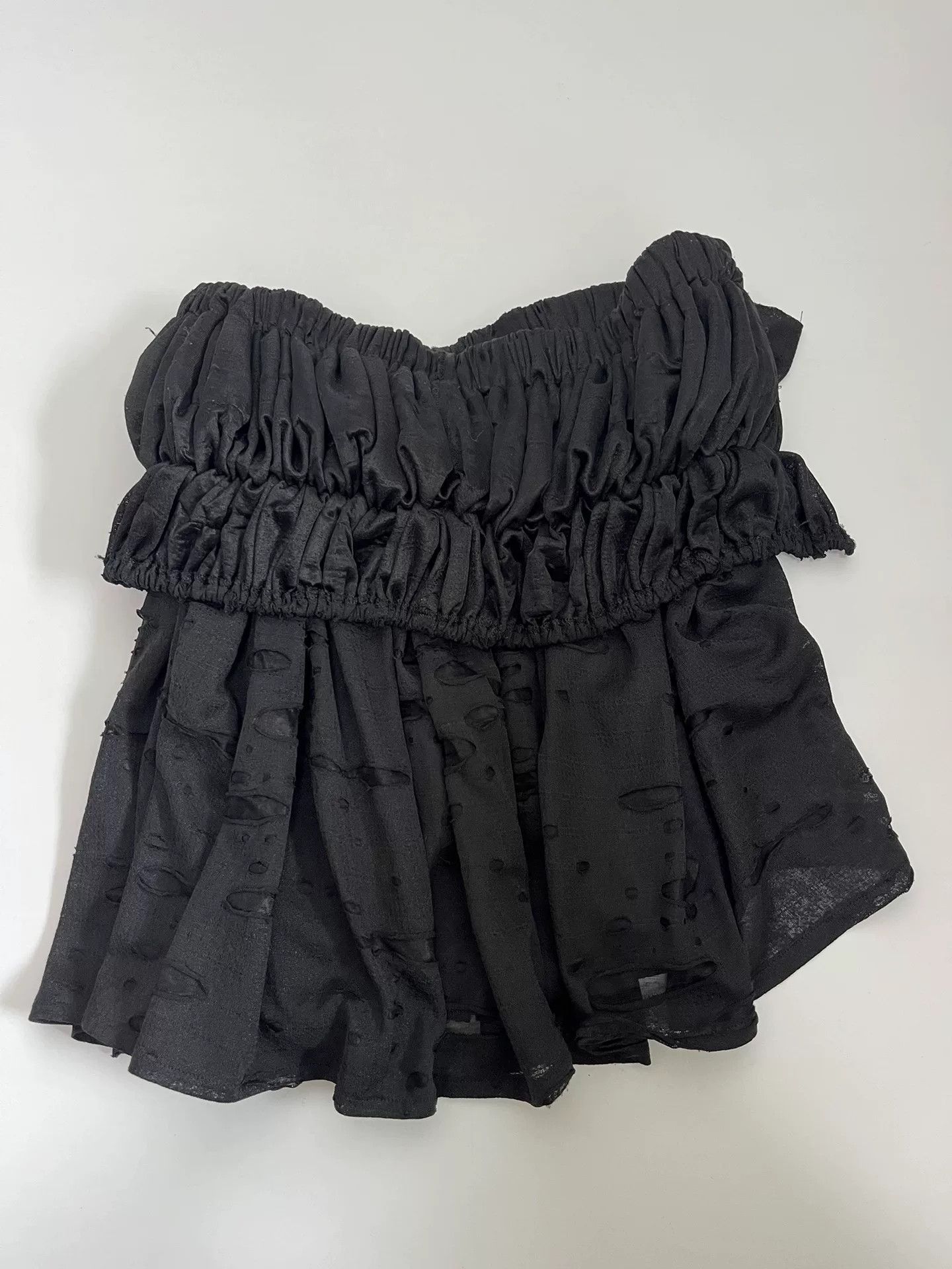 Nozomi Ishiguro Nozomi Ishiguro Black Layered Skirt Size 40" / US 18 - 4 Thumbnail