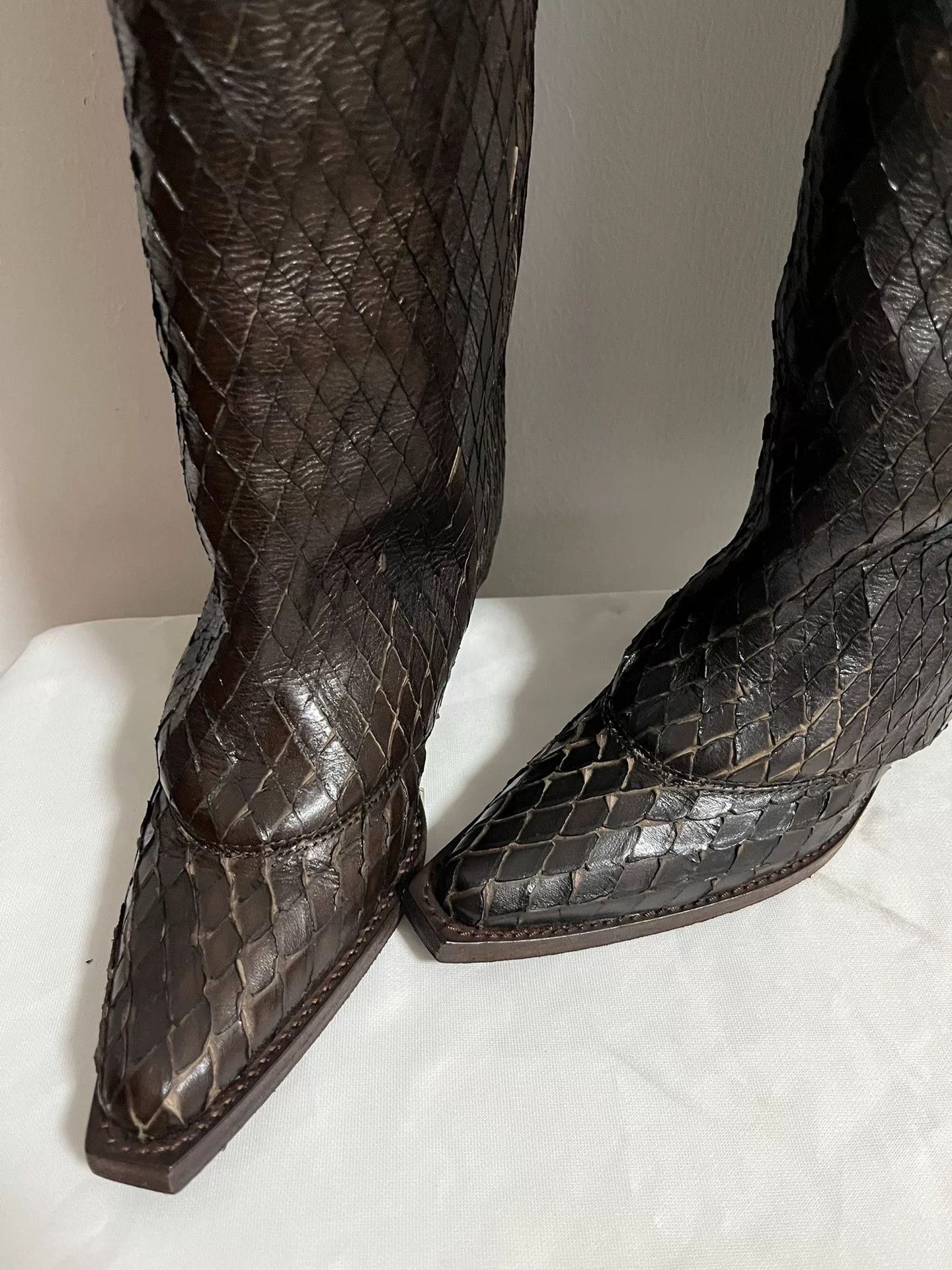 Givenchy Givenchy Snake Skin Western Tall Boots Size US 6.5 / IT 36.5 - 2 Thumbnail