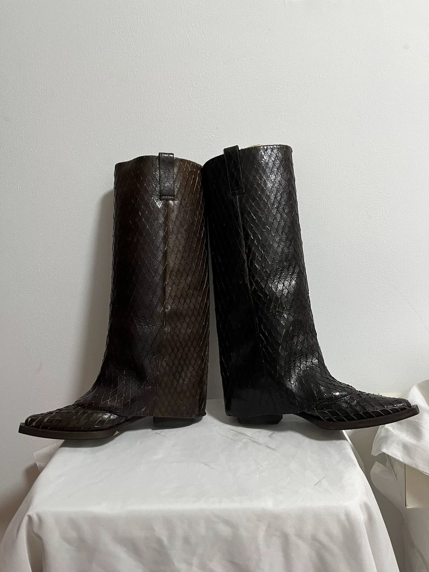 Givenchy Givenchy Snake Skin Western Tall Boots Size US 6.5 / IT 36.5 - 3 Thumbnail