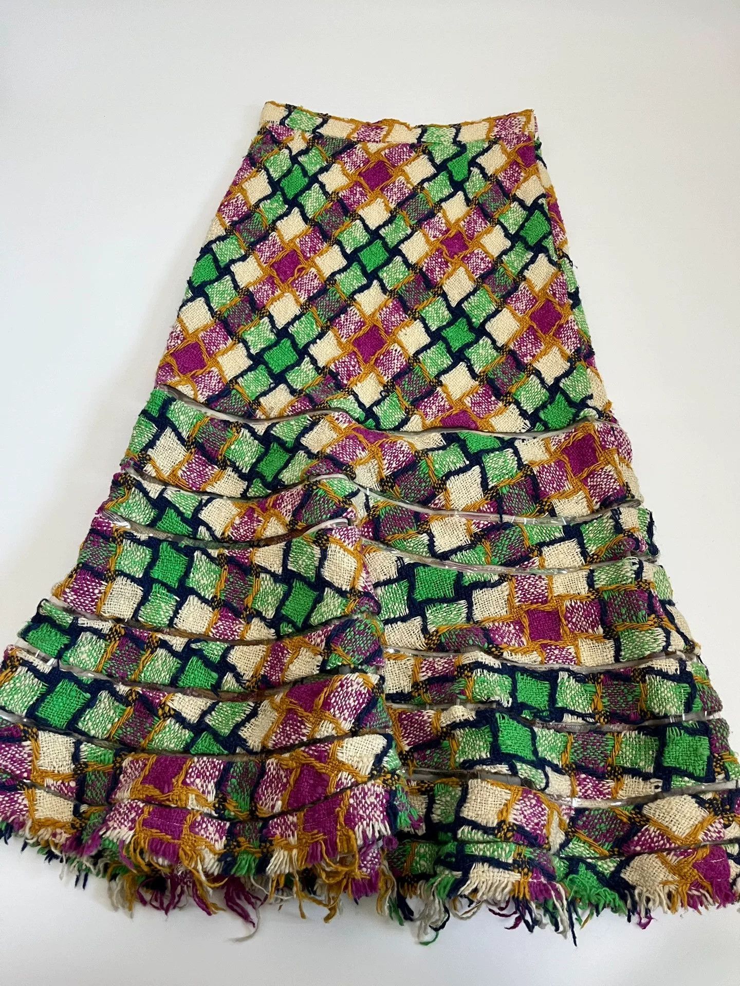 Junya Watanabe Junya Watanabe Plaid Midi Skirt Size 35" - 3 Thumbnail