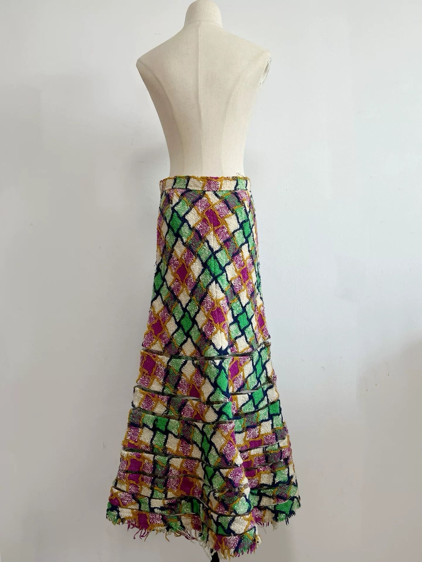 Junya Watanabe Junya Watanabe Plaid Midi Skirt Size 35" - 5 Thumbnail