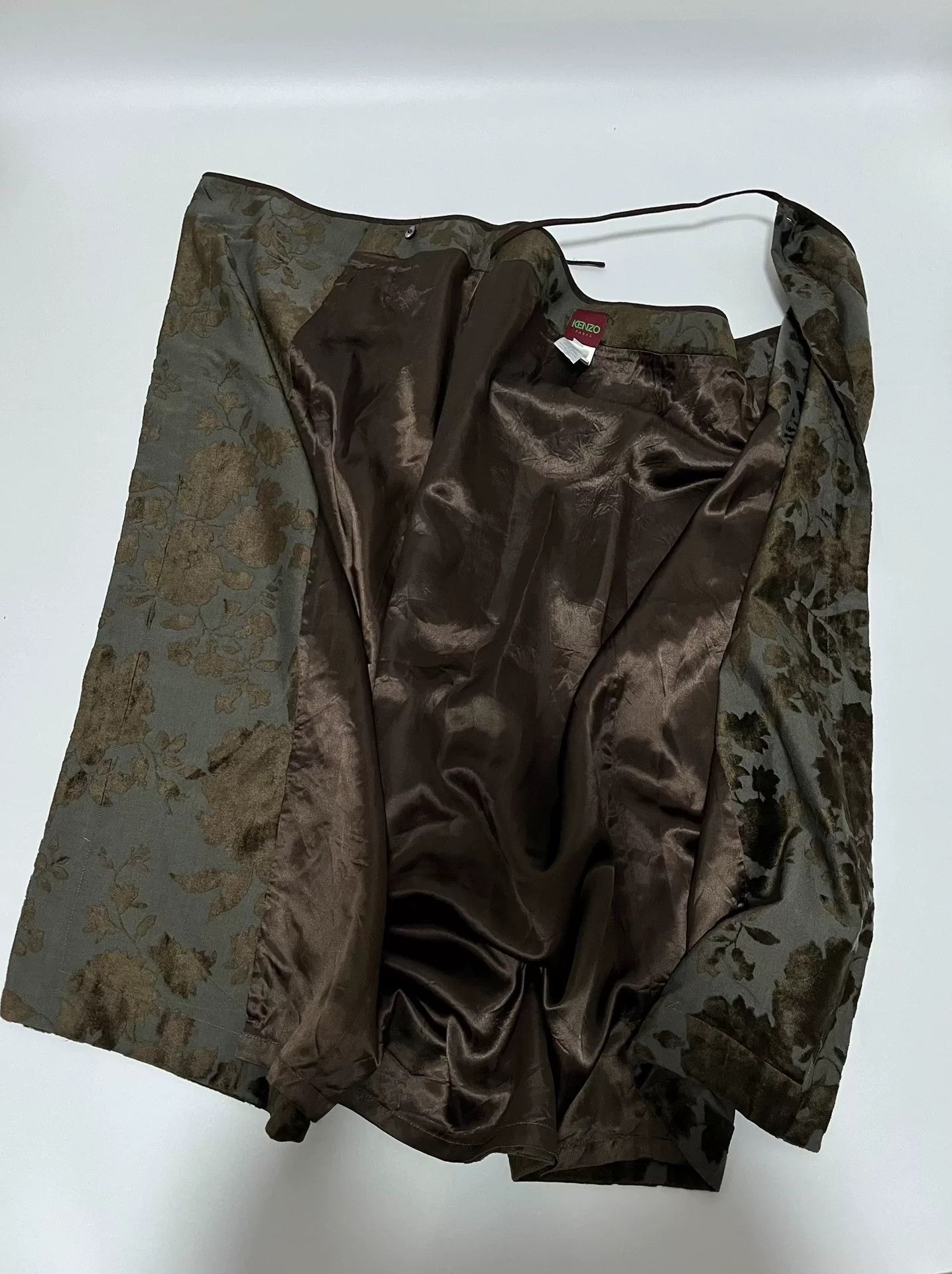 Kenzo Kenzo Velvet Floral One-Piece Skirt Size 33" - 3 Thumbnail