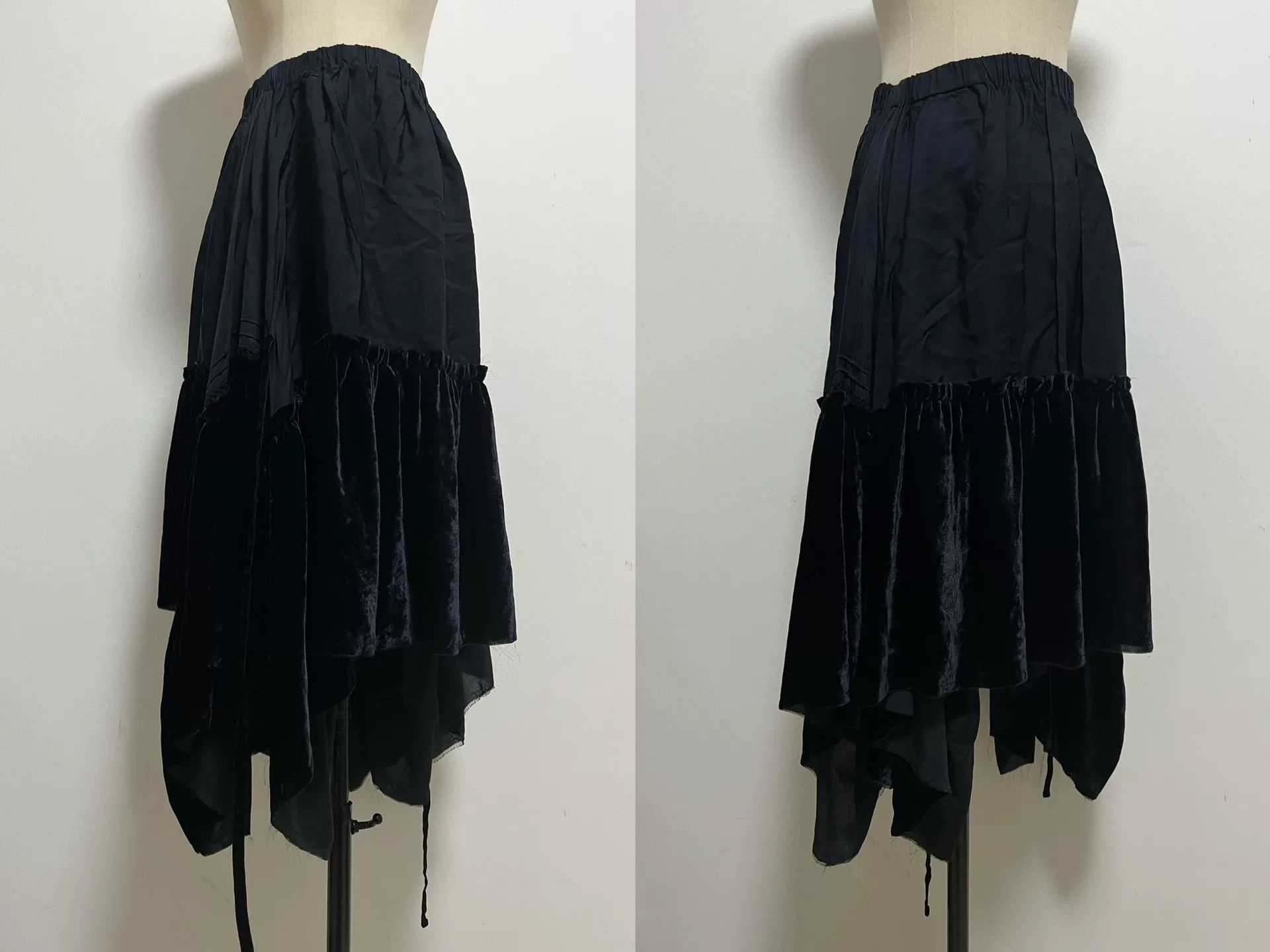 Comme des Garcons Comme des Garçons Tricot Velvet Panel Skirt Size 32" / US 10 / IT 46 - 3 Thumbnail