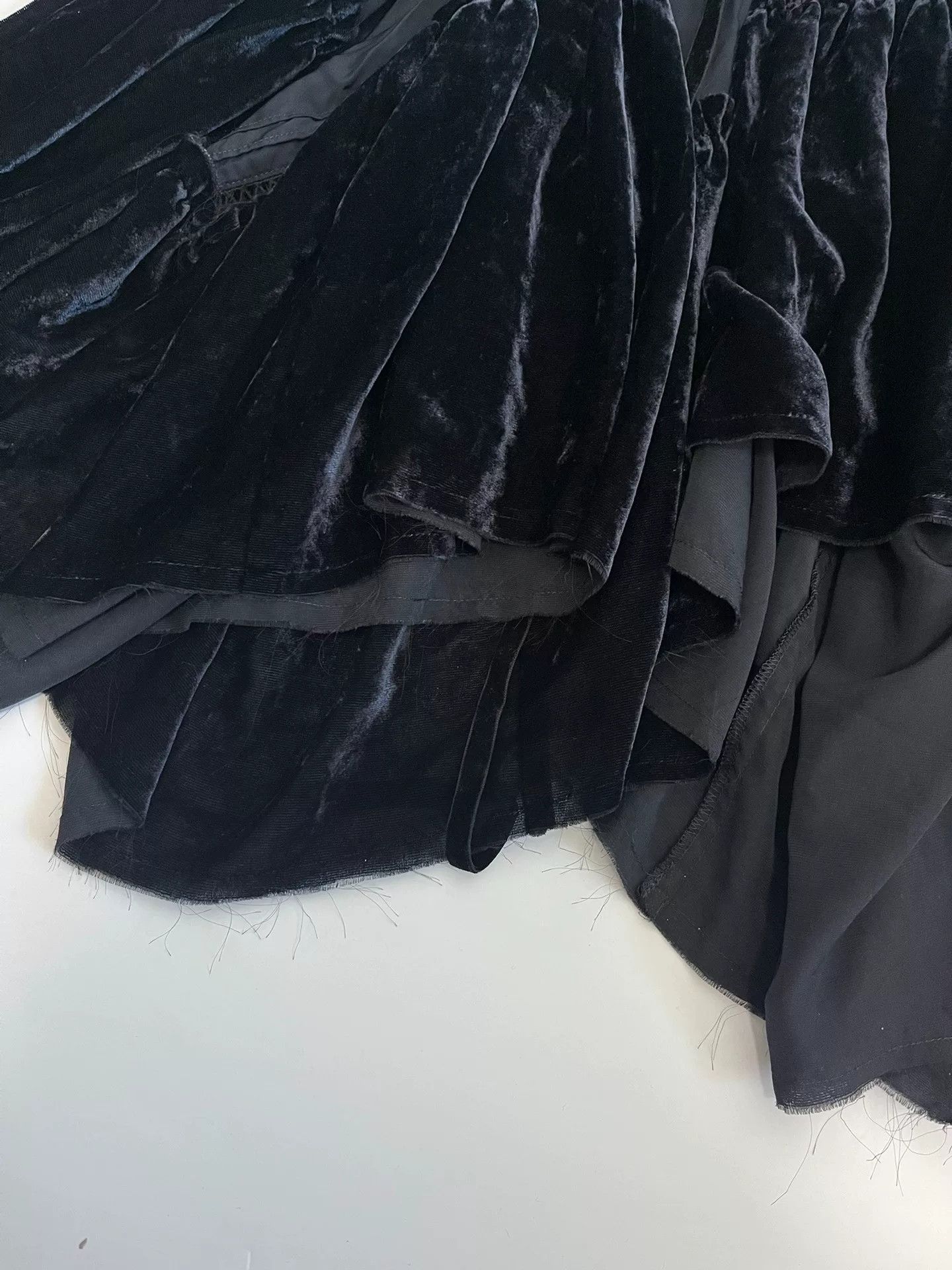 Comme des Garcons Comme des Garçons Tricot Velvet Panel Skirt Size 32" / US 10 / IT 46 - 4 Thumbnail