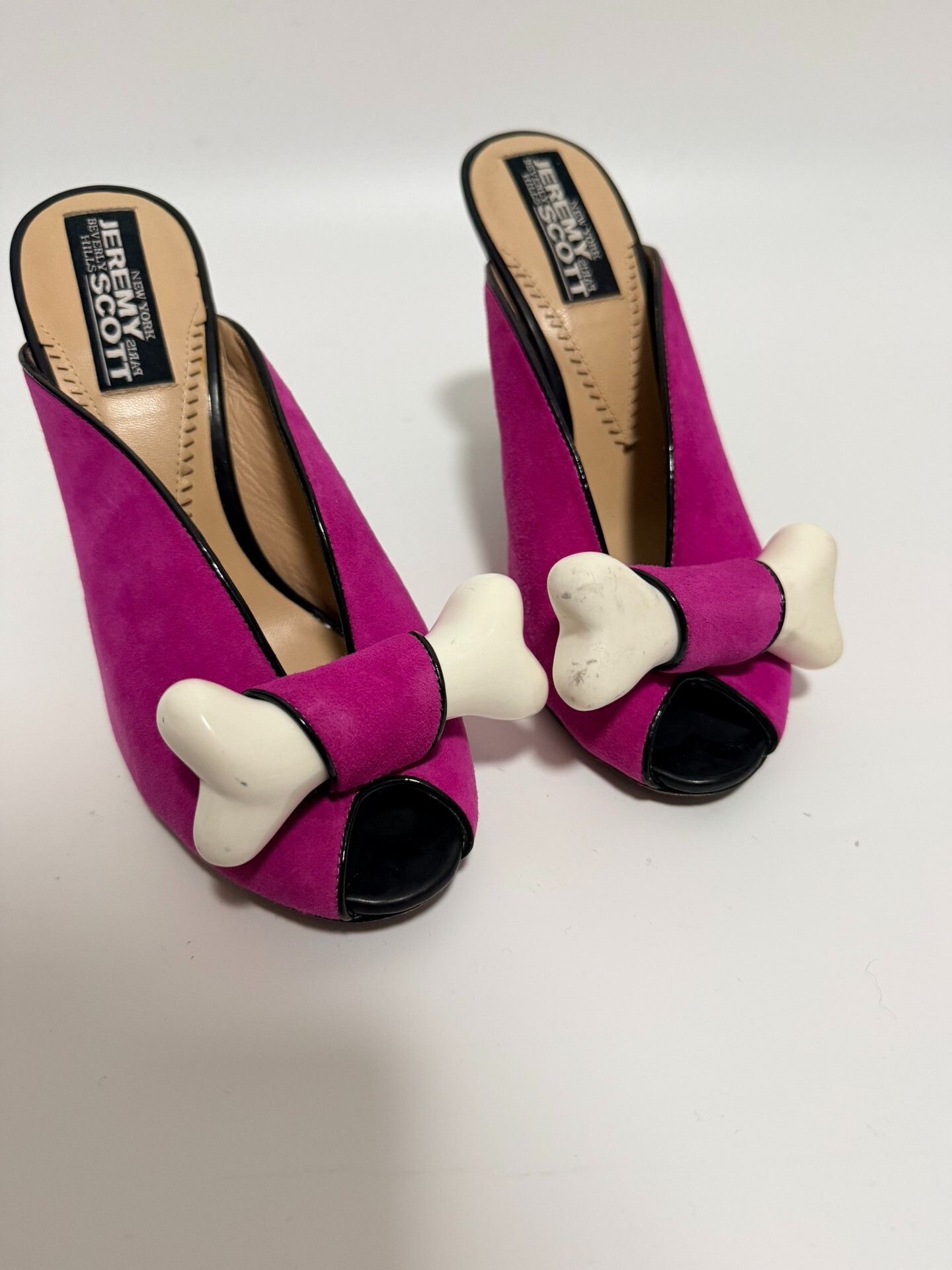 Jeremy Scott Jeremy Scott 2010SS Pink Bone Heel Mules Size US 7 / IT 37 - 2 Thumbnail