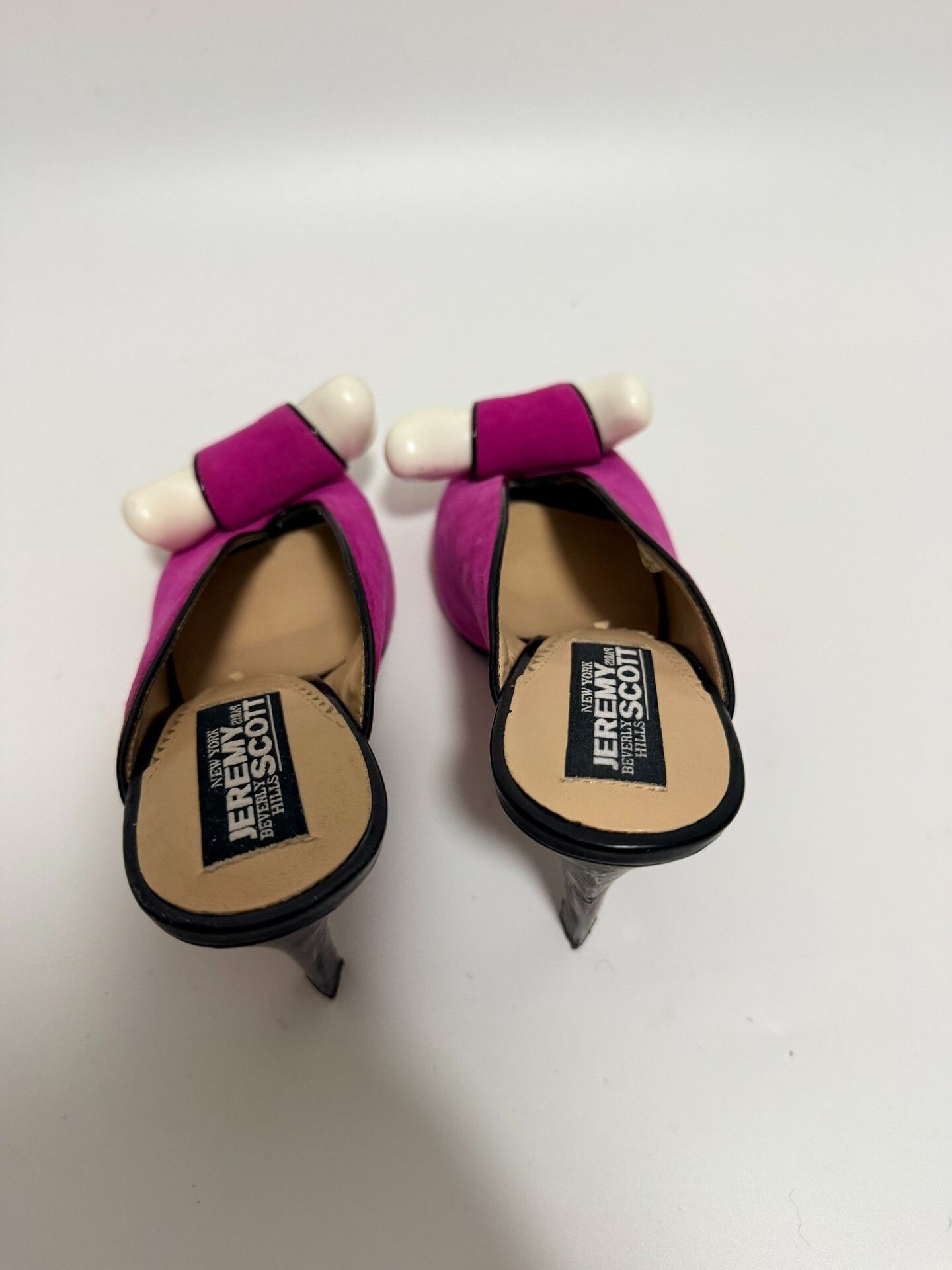 Jeremy Scott Jeremy Scott 2010SS Pink Bone Heel Mules Size US 7 / IT 37 - 5 Thumbnail