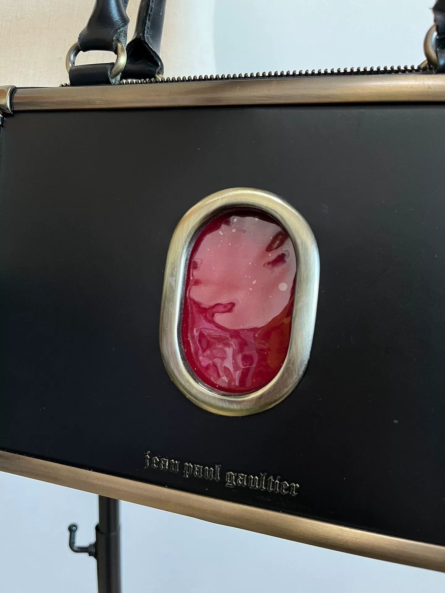 Jean Paul Gaultier Jean Paul Gaultier Red Velvet Gemstone Small Bag Size ONE SIZE - 3 Thumbnail