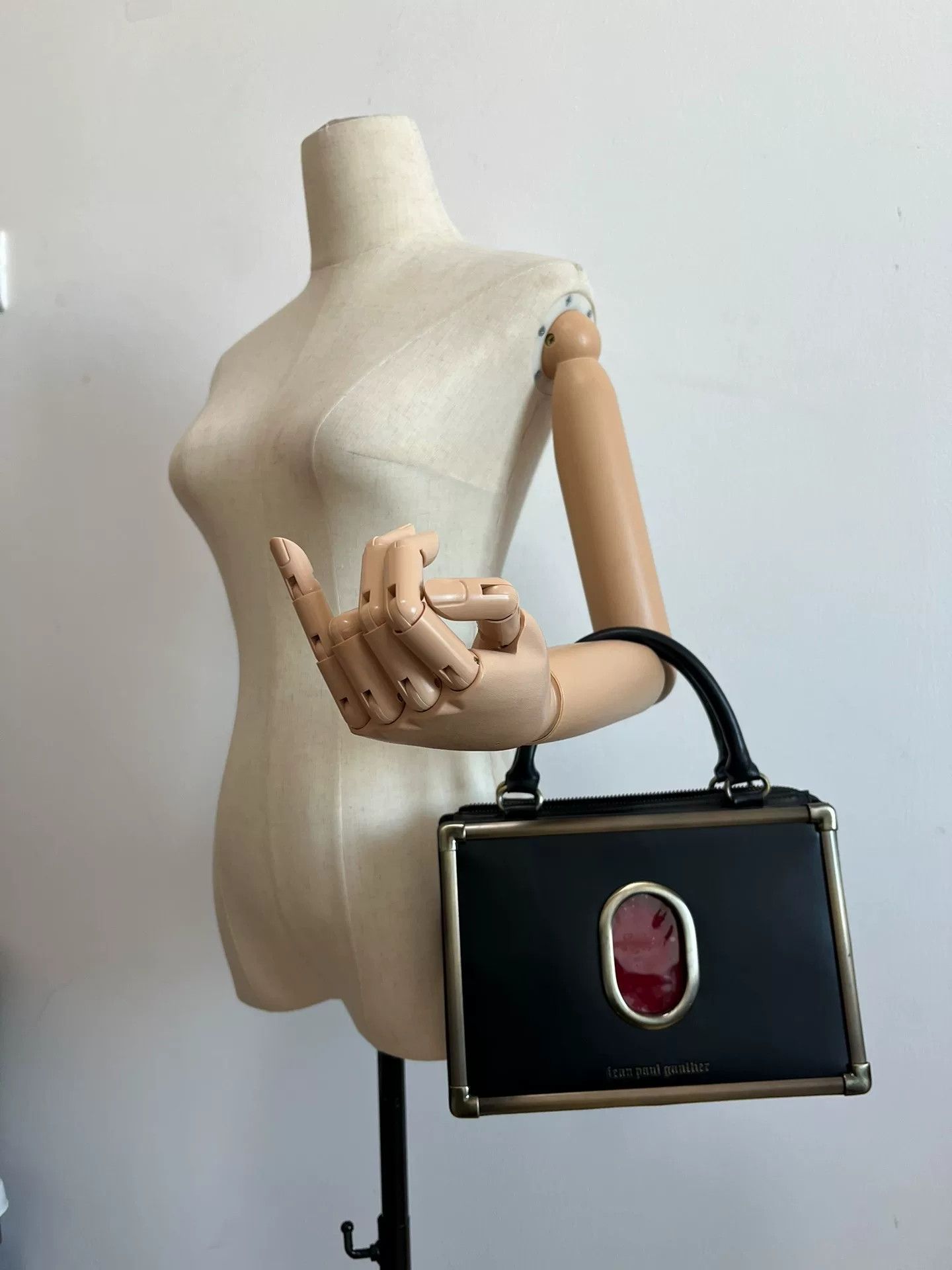 Jean Paul Gaultier Jean Paul Gaultier Red Velvet Gemstone Small Bag Size ONE SIZE - 2 Thumbnail