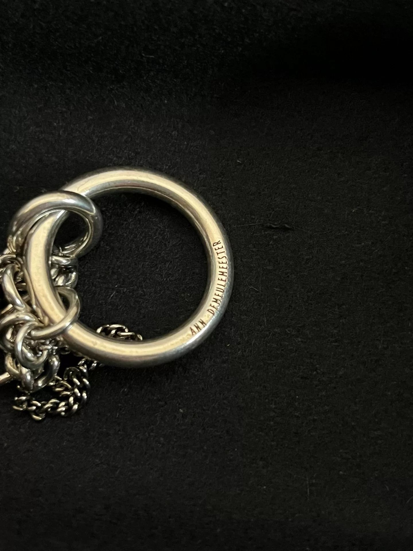 Ann Demeulemeester Ann Demeulemeester Silver Chain Ring Size ONE SIZE - 2 Thumbnail