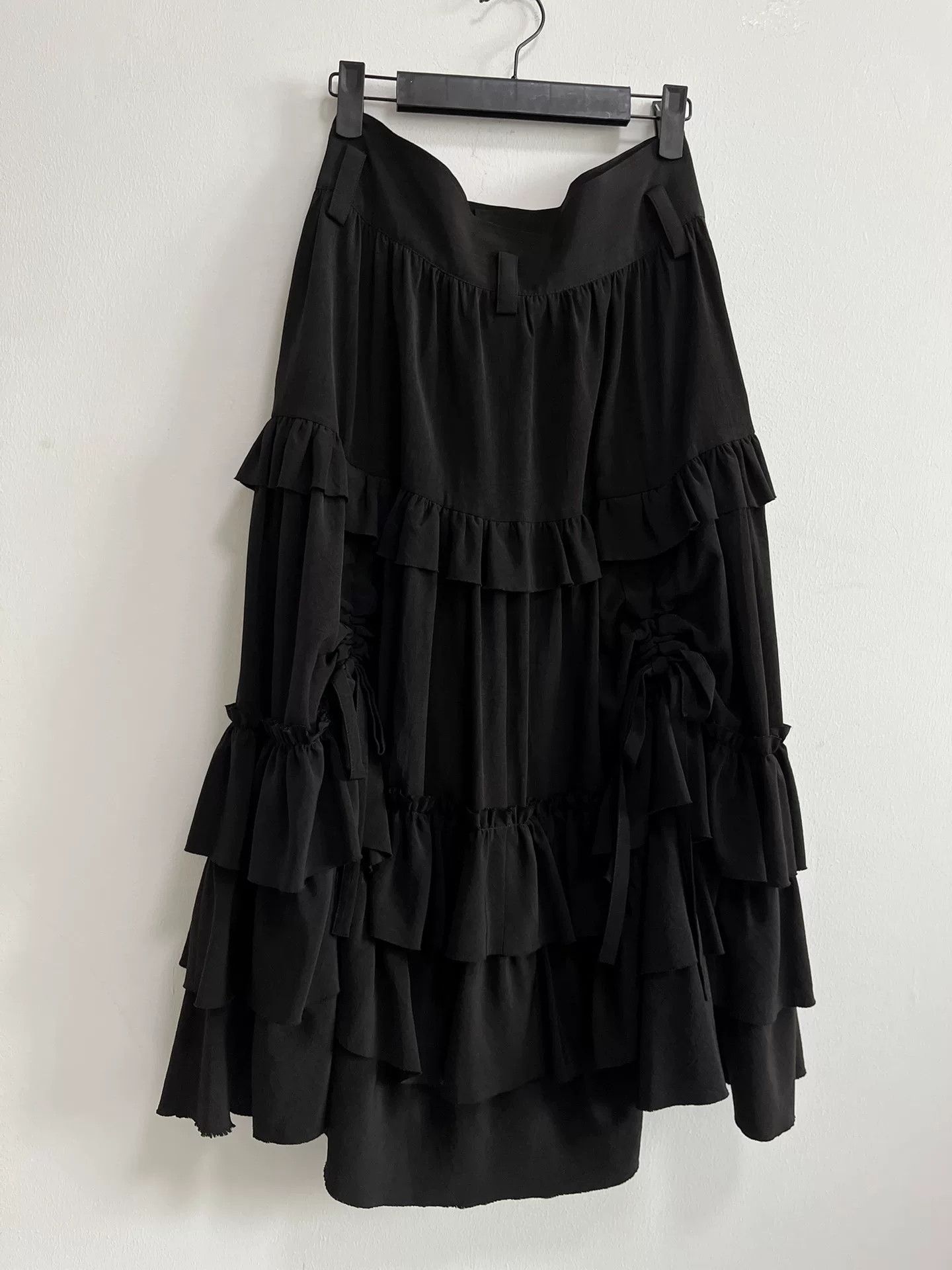 Y's Yohji Yamamoto Y's Black Drawstring Skirt Size 34" / US 12 / IT 48 - 4 Thumbnail