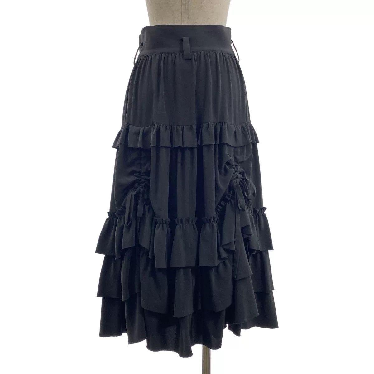 Y's Yohji Yamamoto Y's Black Drawstring Skirt Size 34" / US 12 / IT 48 - 8 Thumbnail