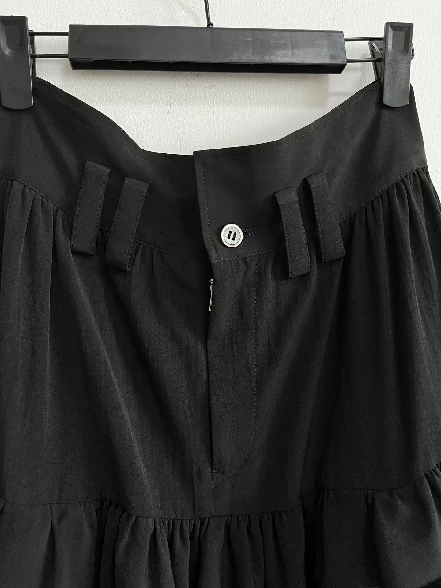 Y's Yohji Yamamoto Y's Black Drawstring Skirt Size 34" / US 12 / IT 48 - 3 Thumbnail