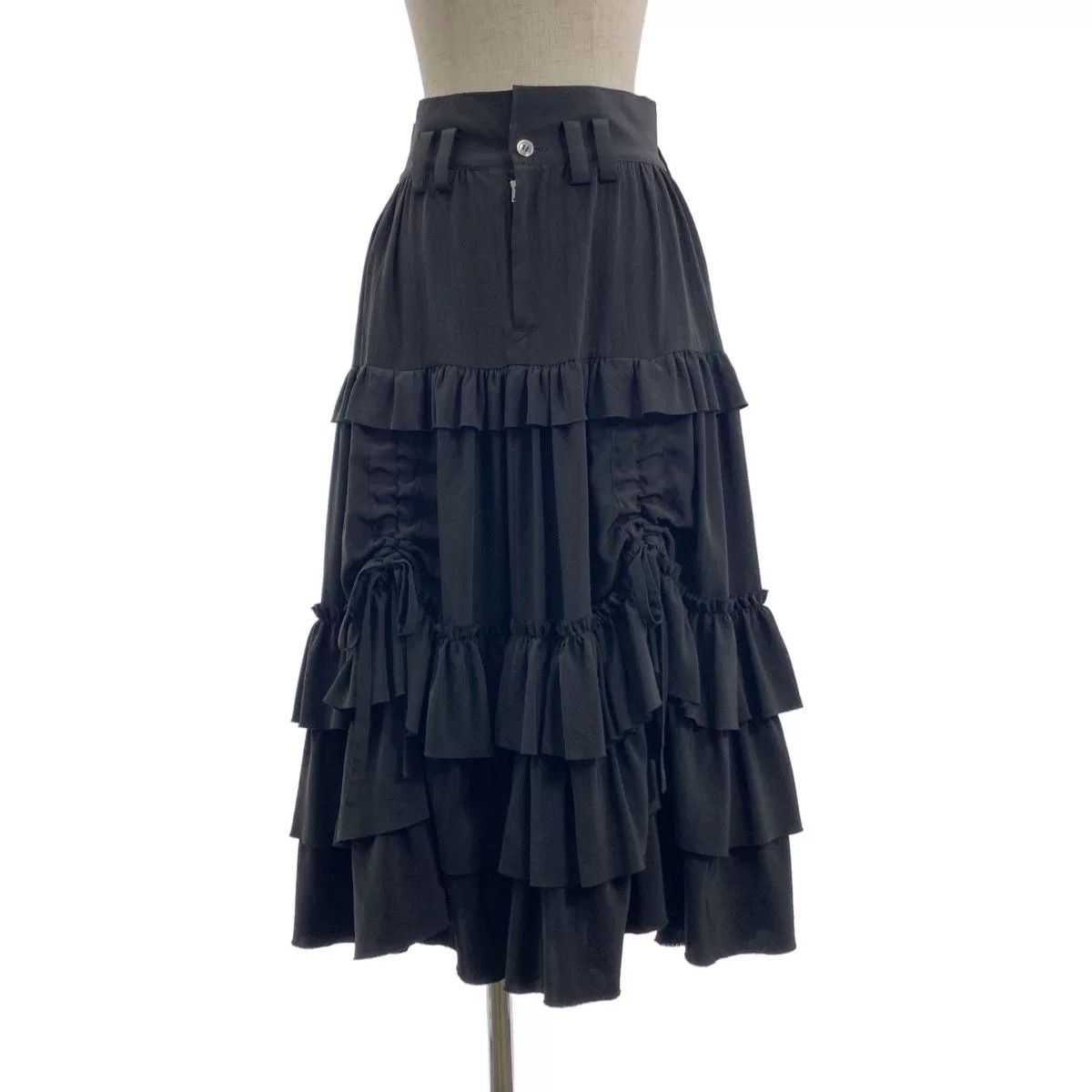 Y's Yohji Yamamoto Y's Black Drawstring Skirt Size 34" / US 12 / IT 48 - 7 Thumbnail