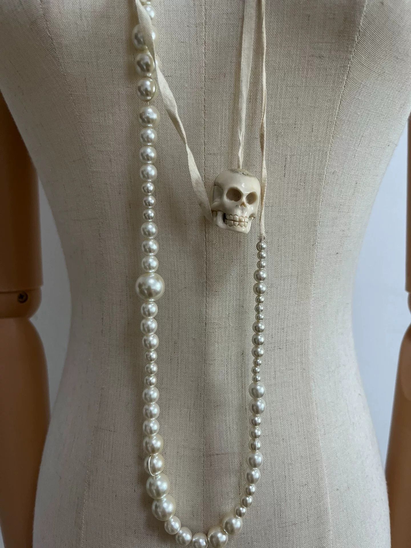 Ann Demeulemeester Ann Demeulemeester Skull Pearl Necklace Size ONE SIZE - 2 Thumbnail