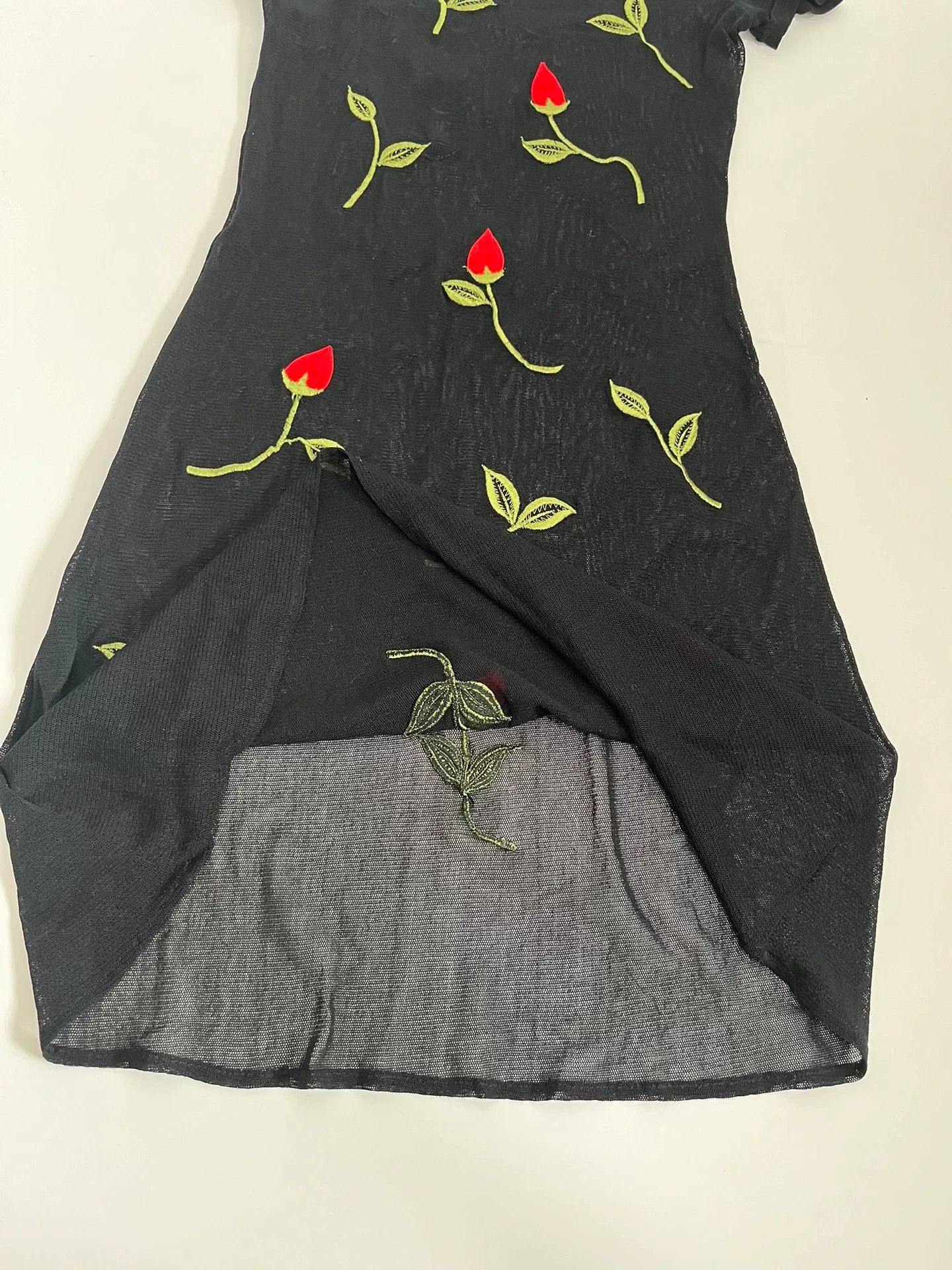 Vivienne Tam Vivienne Tam Embroidered Floral Mesh Dress Size S / US 4 / IT 40 - 6 Thumbnail