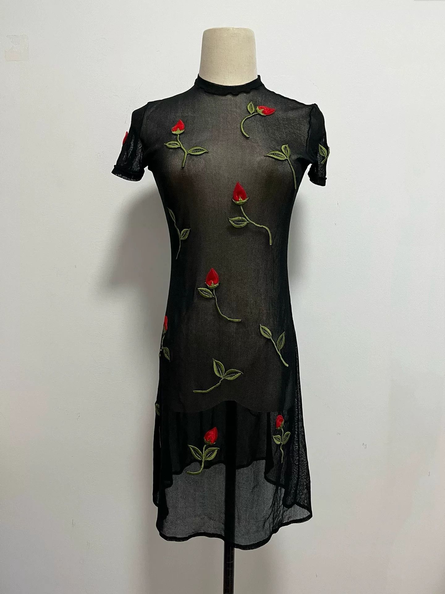 Vivienne Tam Vivienne Tam Embroidered Floral Mesh Dress Size S / US 4 / IT 40 - 4 Thumbnail
