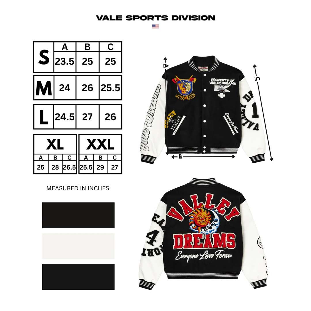 Vale Forever Alumni Black Varsity Jacket Size US XL / EU 56 / 4 - 3 Thumbnail