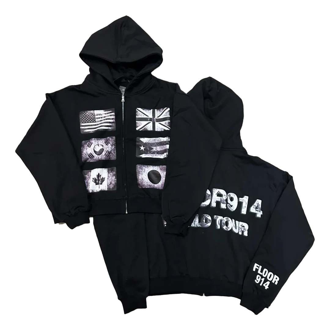 Other Floor 914 Flag Zip Up Hoodie Black Size US XL / EU 56 / 4 - 2 Thumbnail