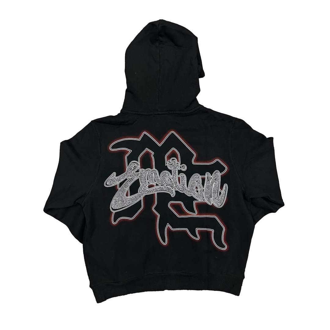 Other Mixed Emotions Black Rhinestone Hoodie Size US XL / EU 56 / 4 - 2 Thumbnail