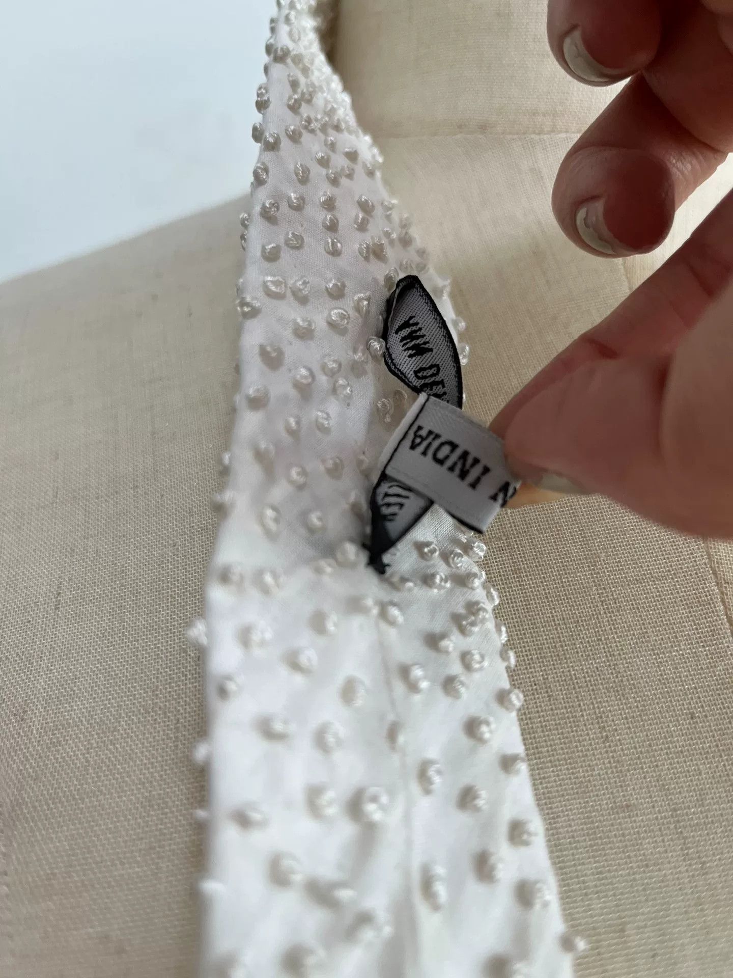 Ann Demeulemeester Ann Demeulemeester Embroidered Ball Tie Size ONE SIZE - 6 Thumbnail