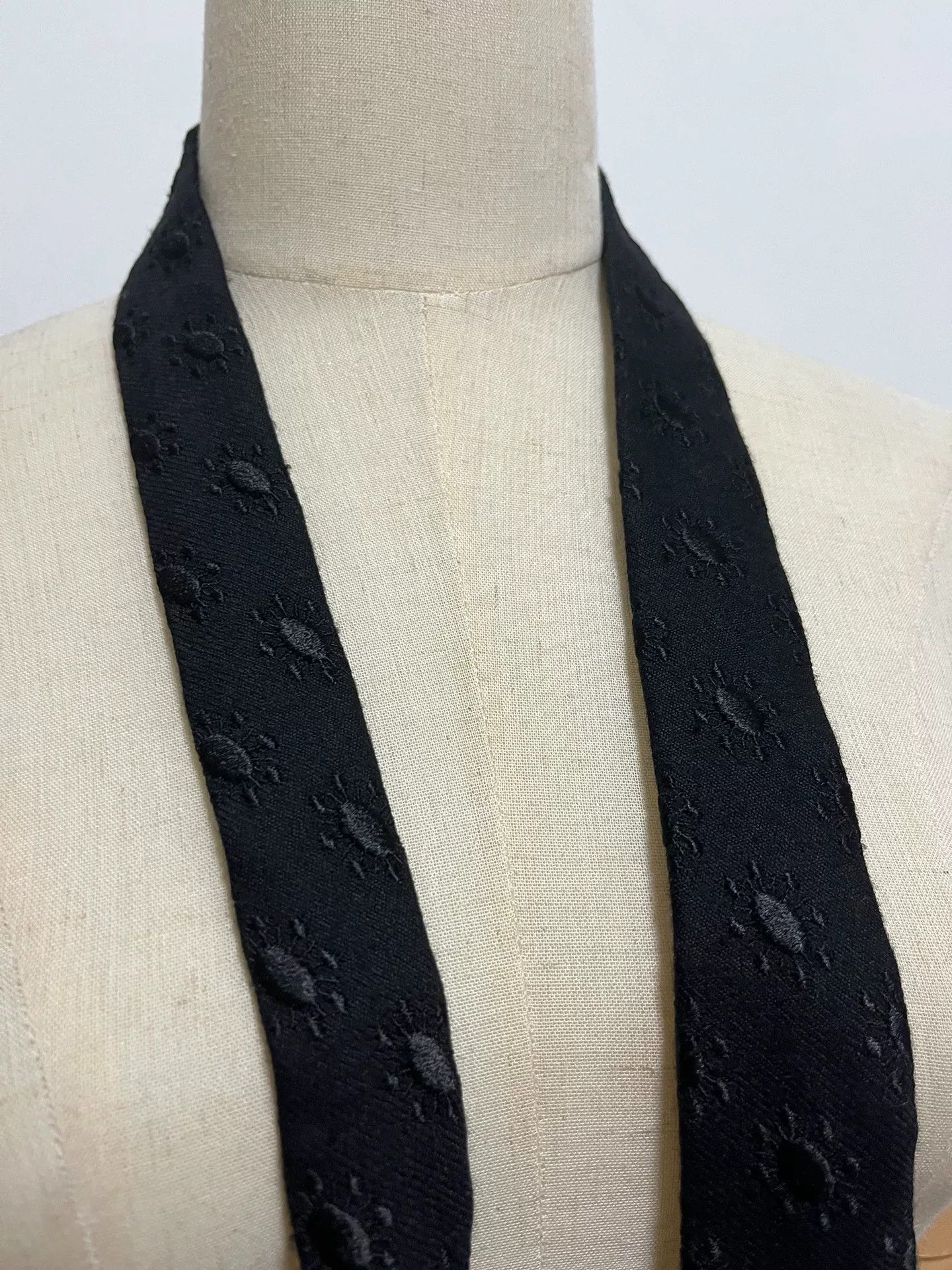 Ann Demeulemeester Ann Demeulemeester Embroidered Tie Size ONE SIZE - 2 Thumbnail