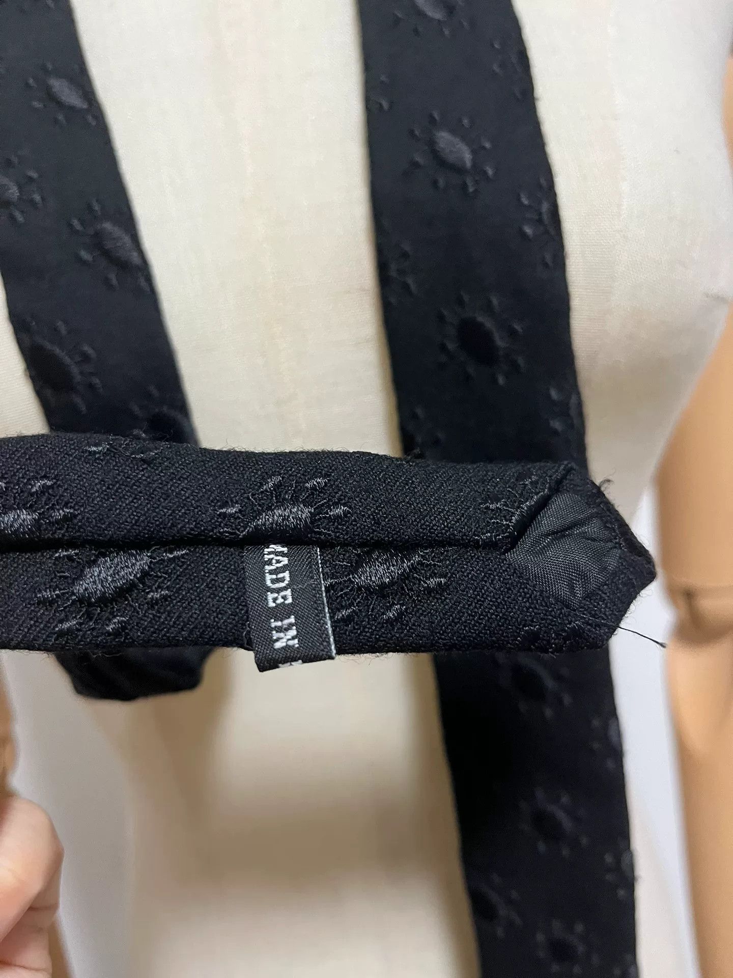 Ann Demeulemeester Ann Demeulemeester Embroidered Tie Size ONE SIZE - 3 Thumbnail
