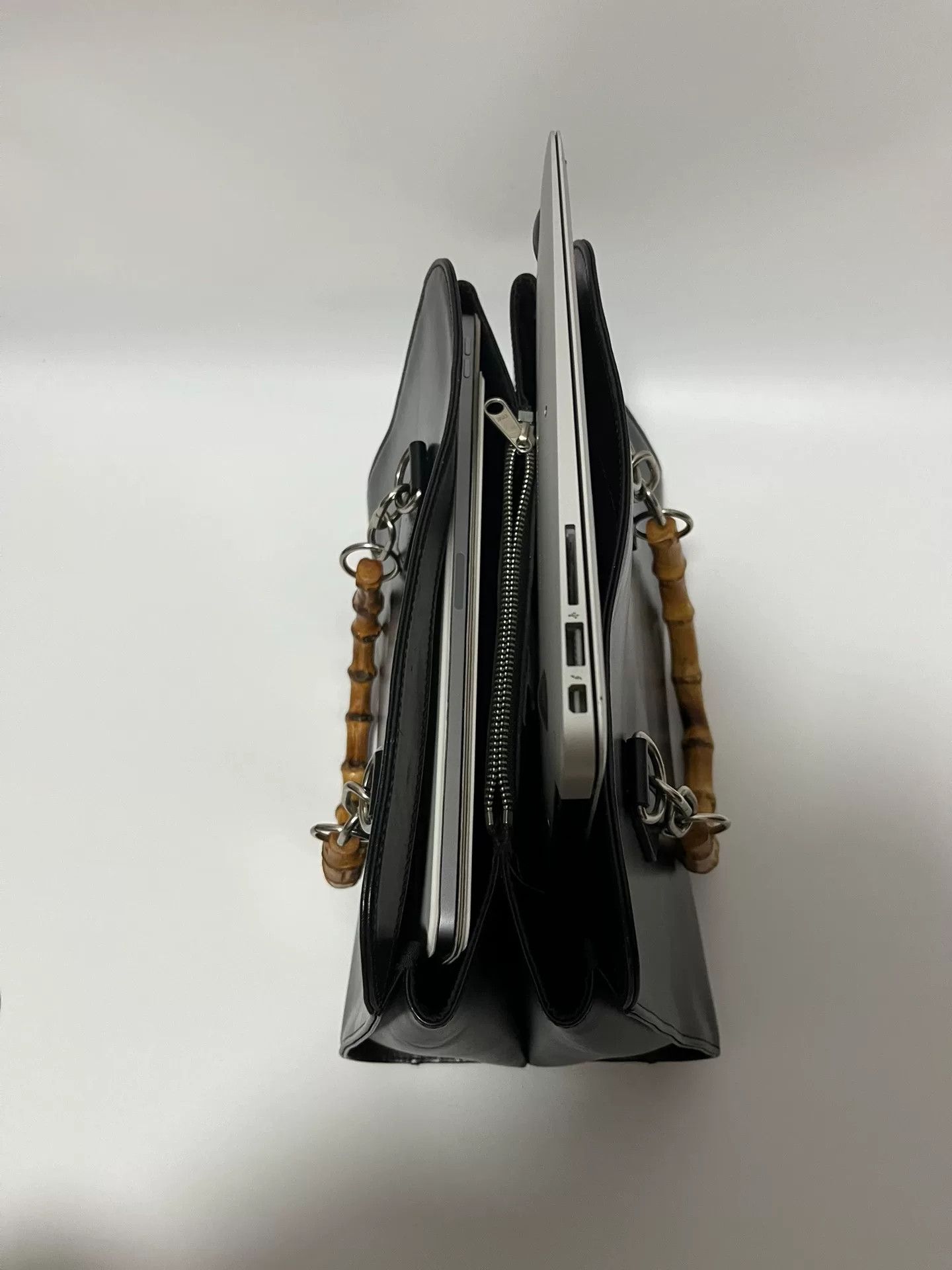 Comme des Garcons Comme des Garcons Bamboo Handle Leather Bag Size ONE SIZE - 9 Thumbnail