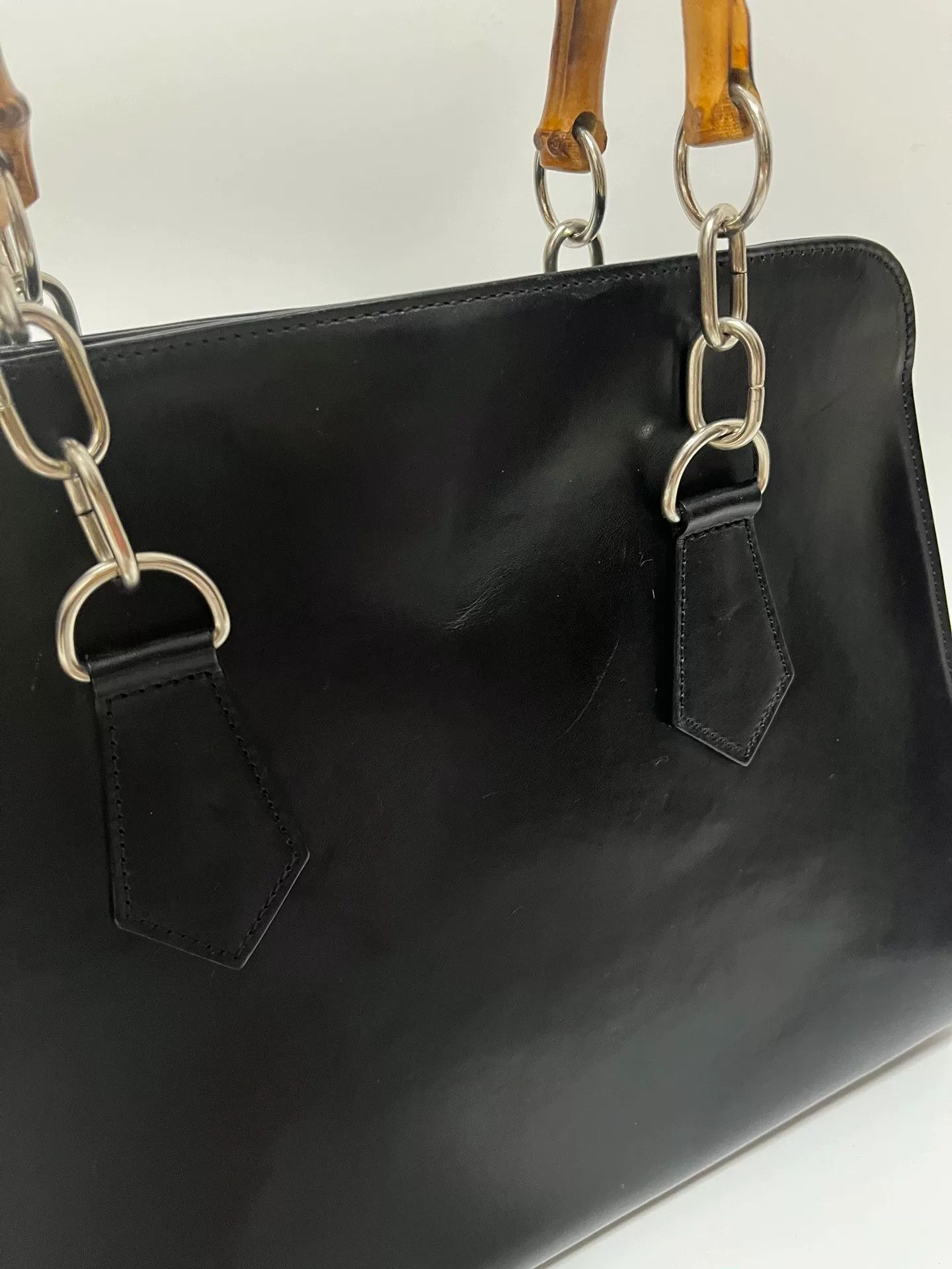 Comme des Garcons Comme des Garcons Bamboo Handle Leather Bag Size ONE SIZE - 4 Thumbnail