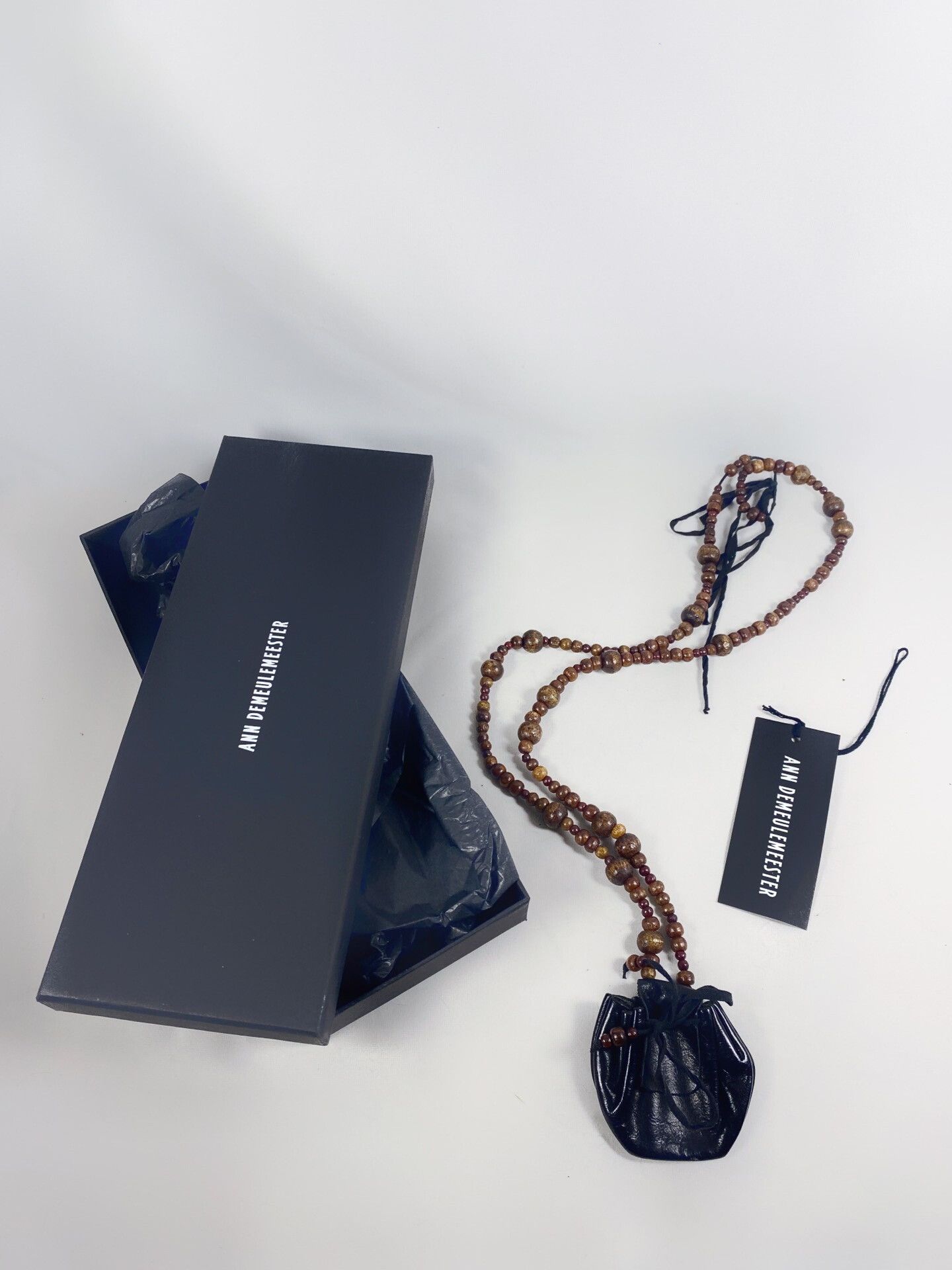 Ann Demeulemeester Ann Demeulemeester Wooden Beaded Mini Bag Necklace Size ONE SIZE - 6 Thumbnail
