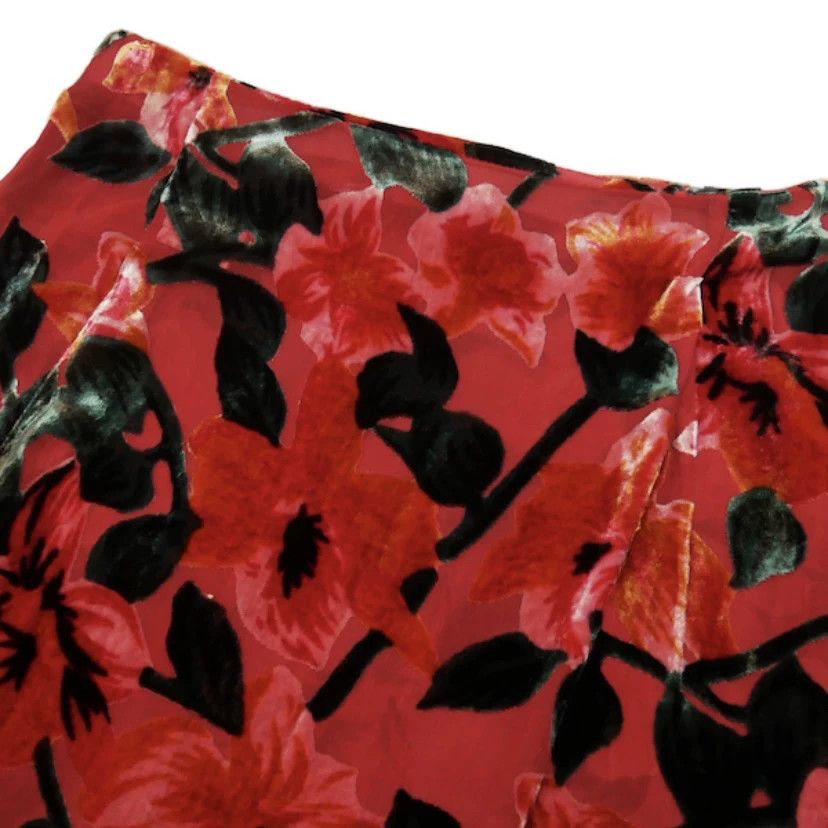 Yohji Yamamoto Yohji Yamamoto 1997ss Floral Velvet Skirt Size 22" - 3 Thumbnail