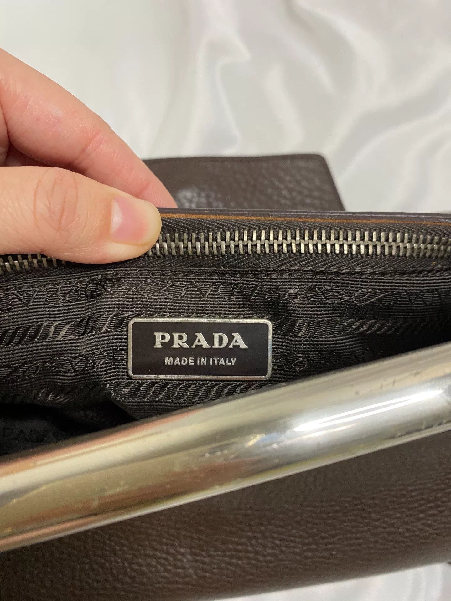 Prada Prada 2003 Runway Silver Handle 2way Bag Size ONE SIZE - 6 Thumbnail