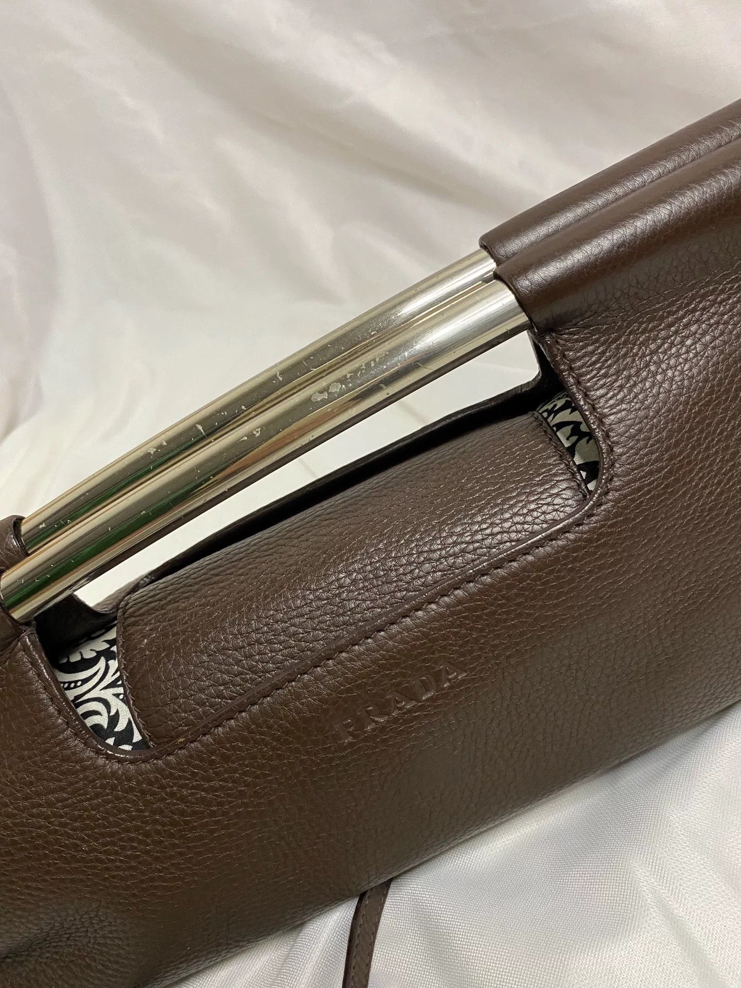 Prada Prada 2003 Runway Silver Handle 2way Bag Size ONE SIZE - 4 Thumbnail