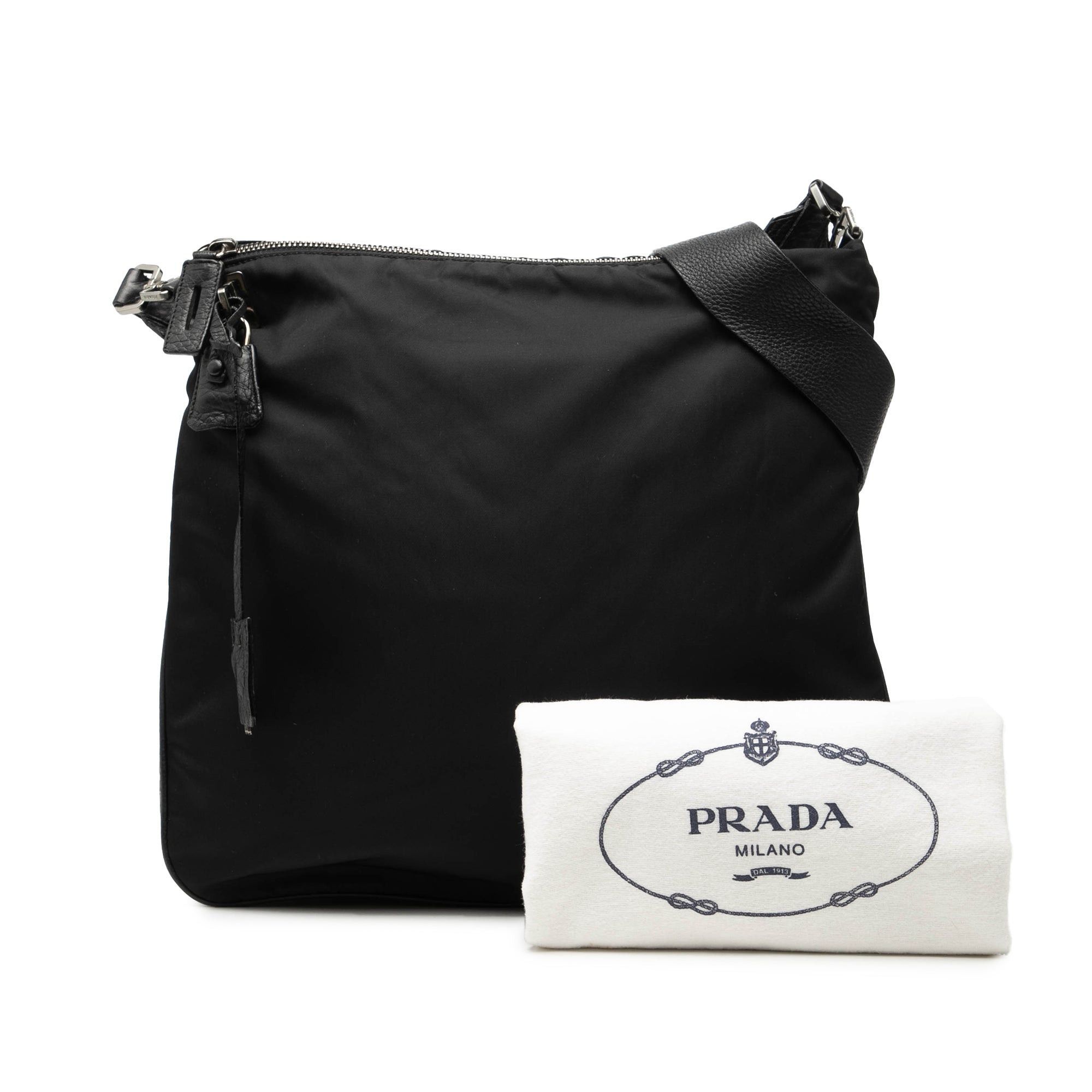 Tessuto Zip Top Shoulder Bag
