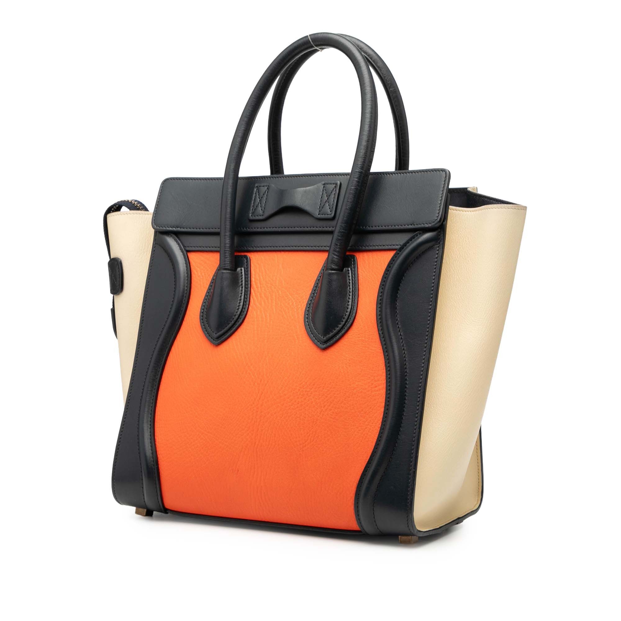 Celine Micro Tricolor Leather Luggage Tote Size ONE SIZE - 2 Thumbnail