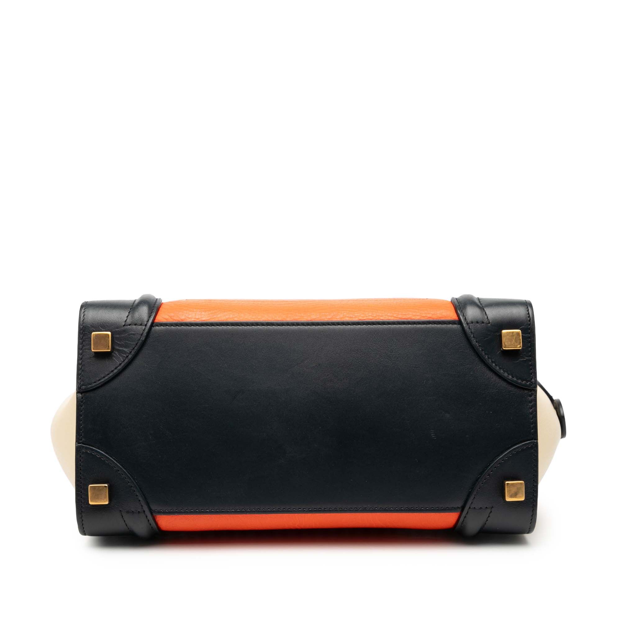 Celine Micro Tricolor Leather Luggage Tote Size ONE SIZE - 3 Thumbnail