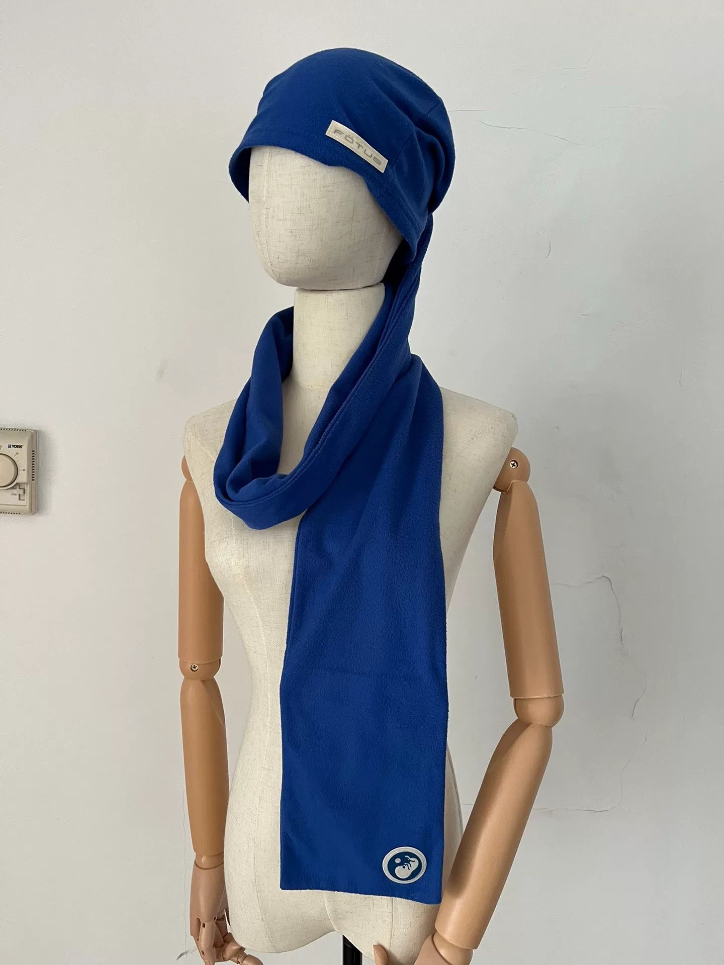Fotus Fotus Blue Scarf Hat 2-in-1 Size ONE SIZE - 4 Thumbnail