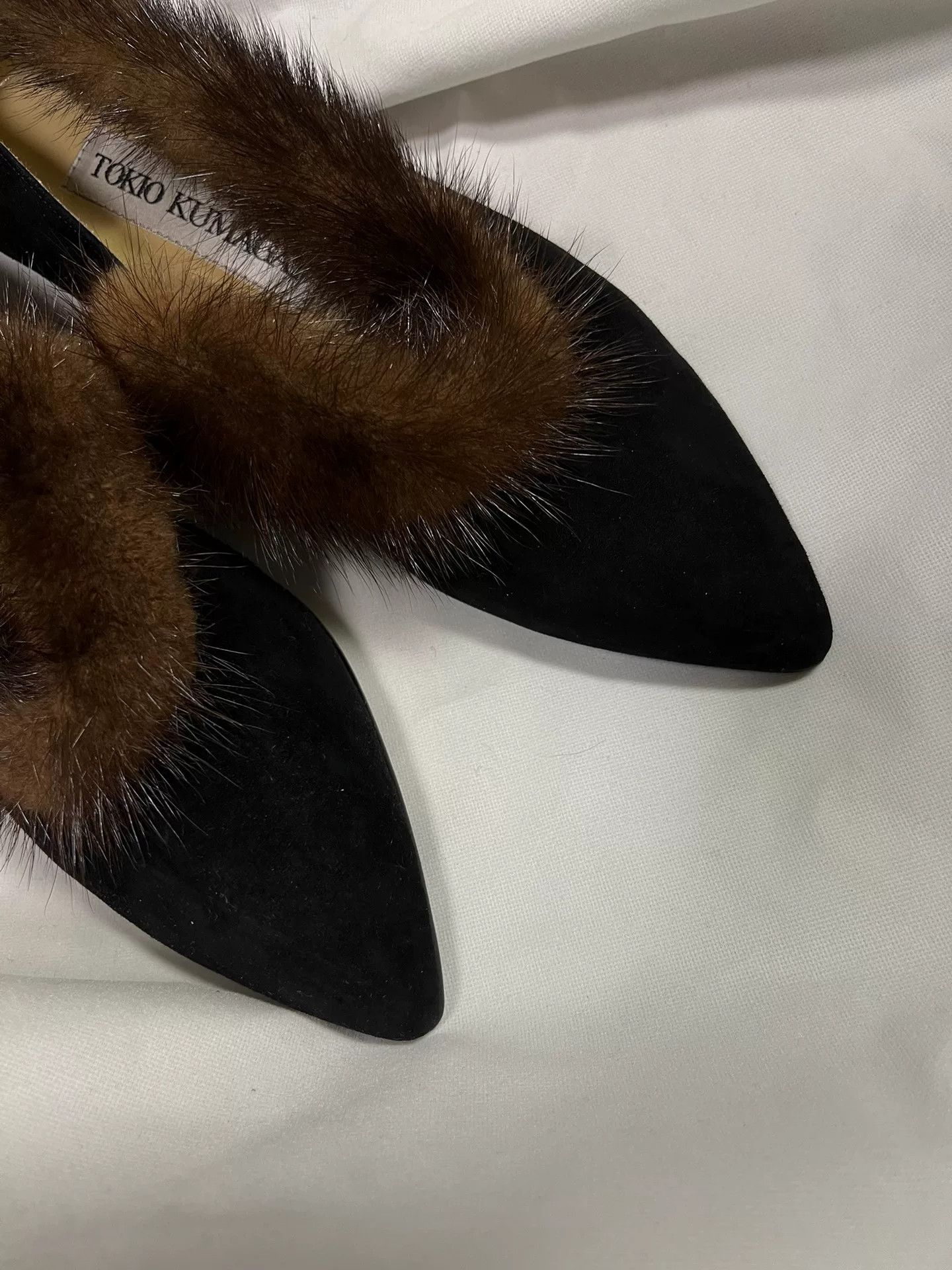 Tokio Kumagai Tokio Kumagai Mink Fur Mid-Heel Shoes Size US 6.5 / IT 36.5 - 3 Thumbnail