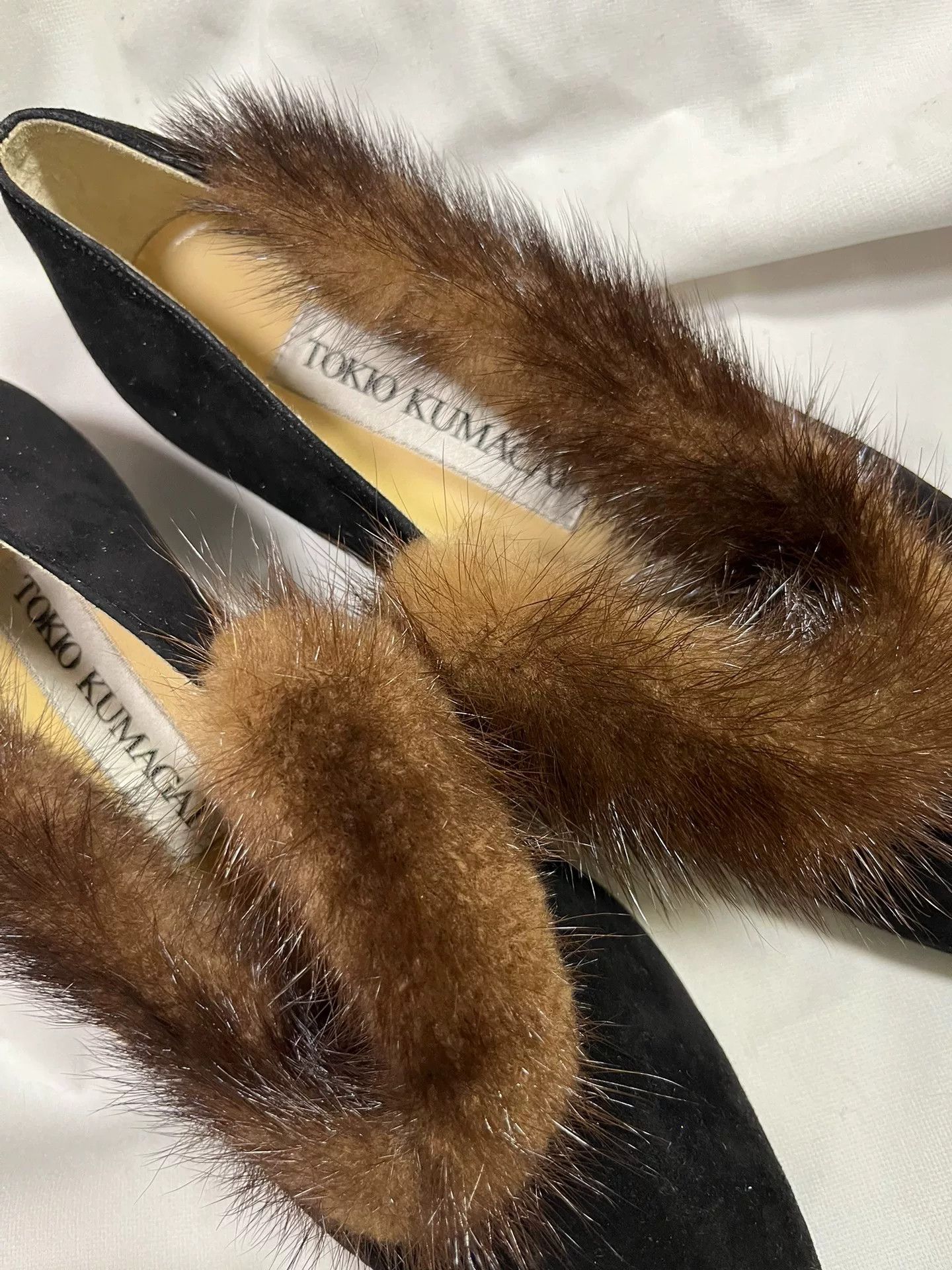 Tokio Kumagai Tokio Kumagai Mink Fur Mid-Heel Shoes Size US 6.5 / IT 36.5 - 4 Thumbnail