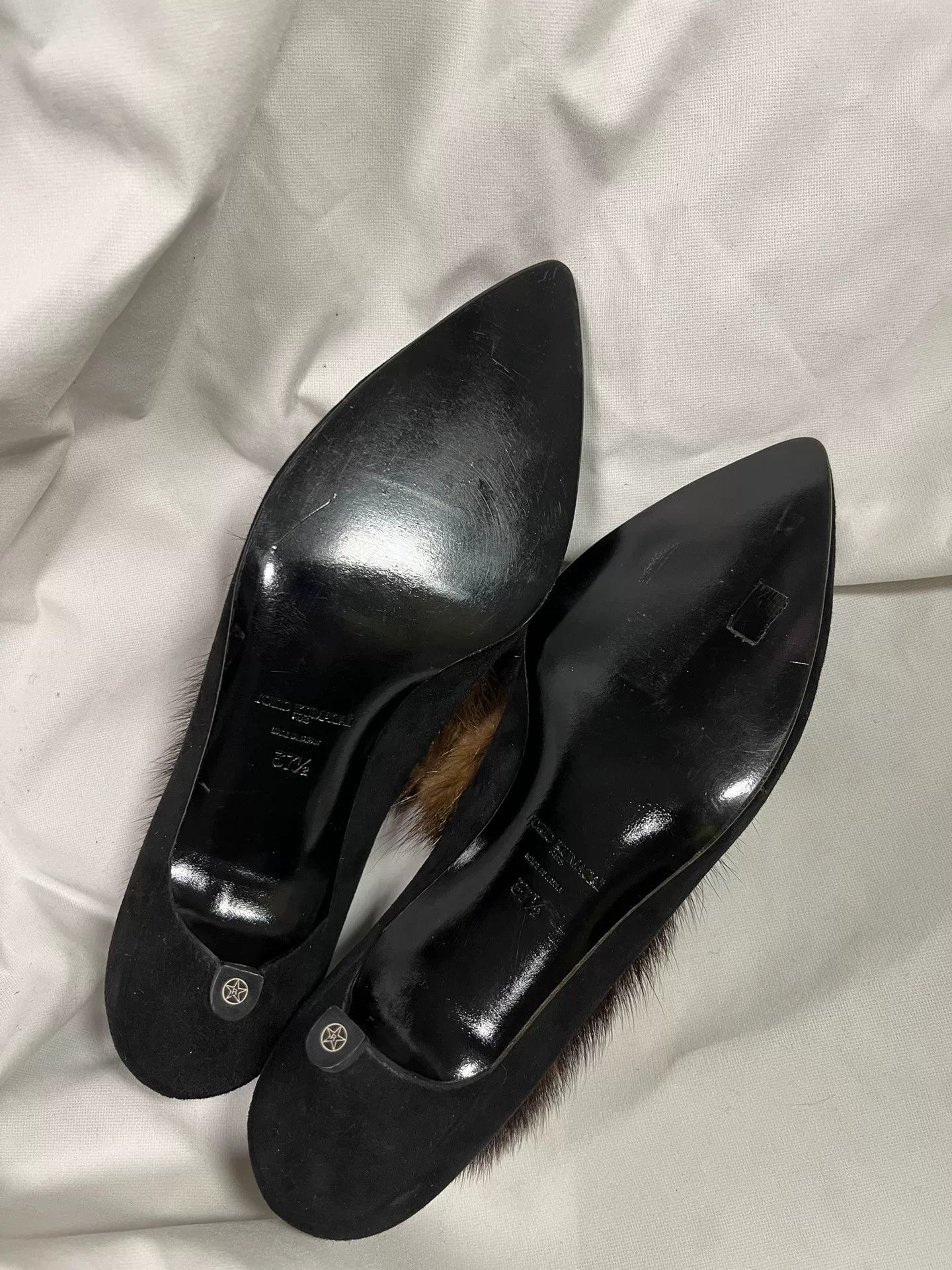 Tokio Kumagai Tokio Kumagai Mink Fur Mid-Heel Shoes Size US 6.5 / IT 36.5 - 5 Thumbnail
