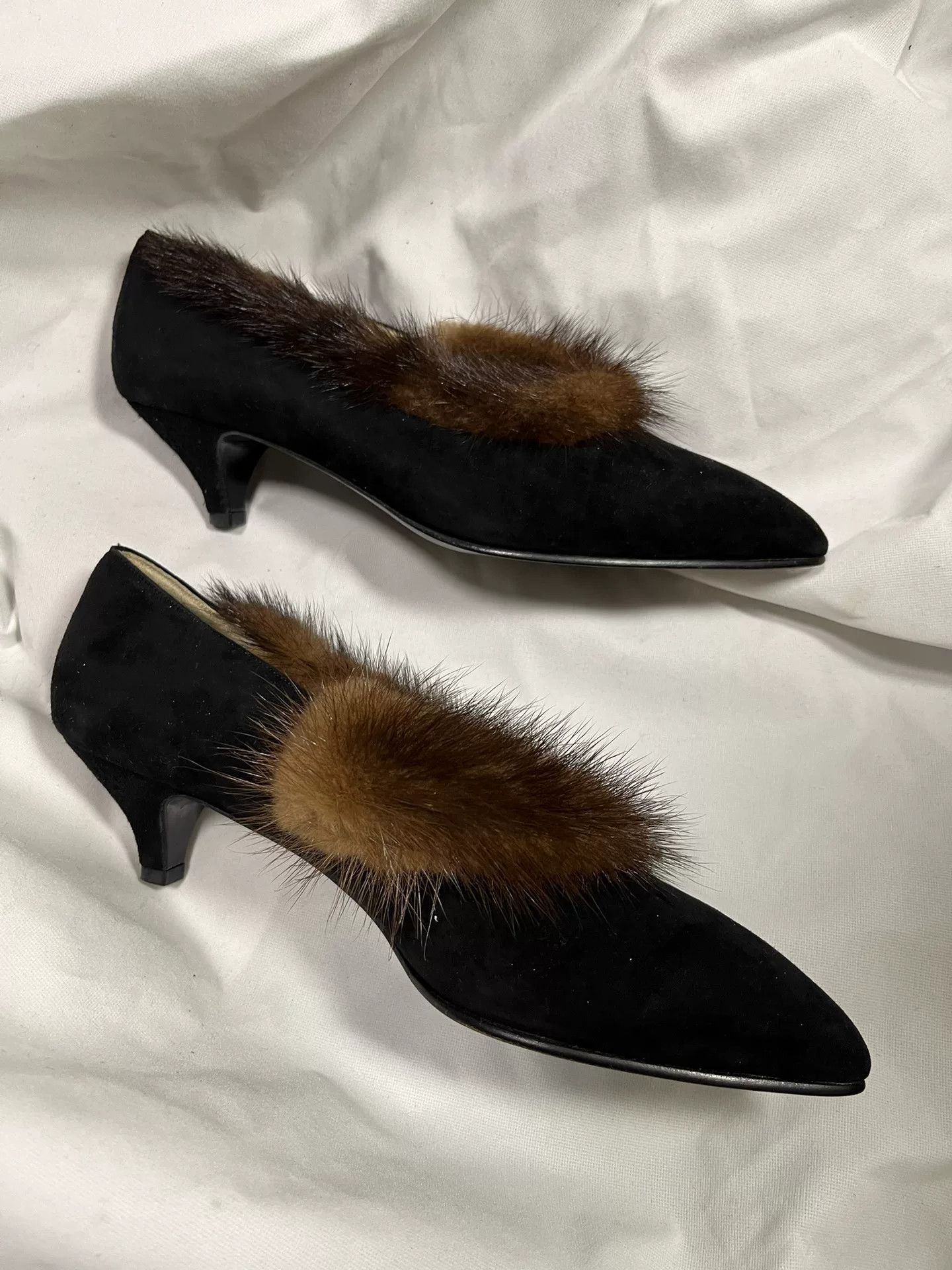 Tokio Kumagai Tokio Kumagai Mink Fur Mid-Heel Shoes Size US 6.5 / IT 36.5 - 6 Thumbnail