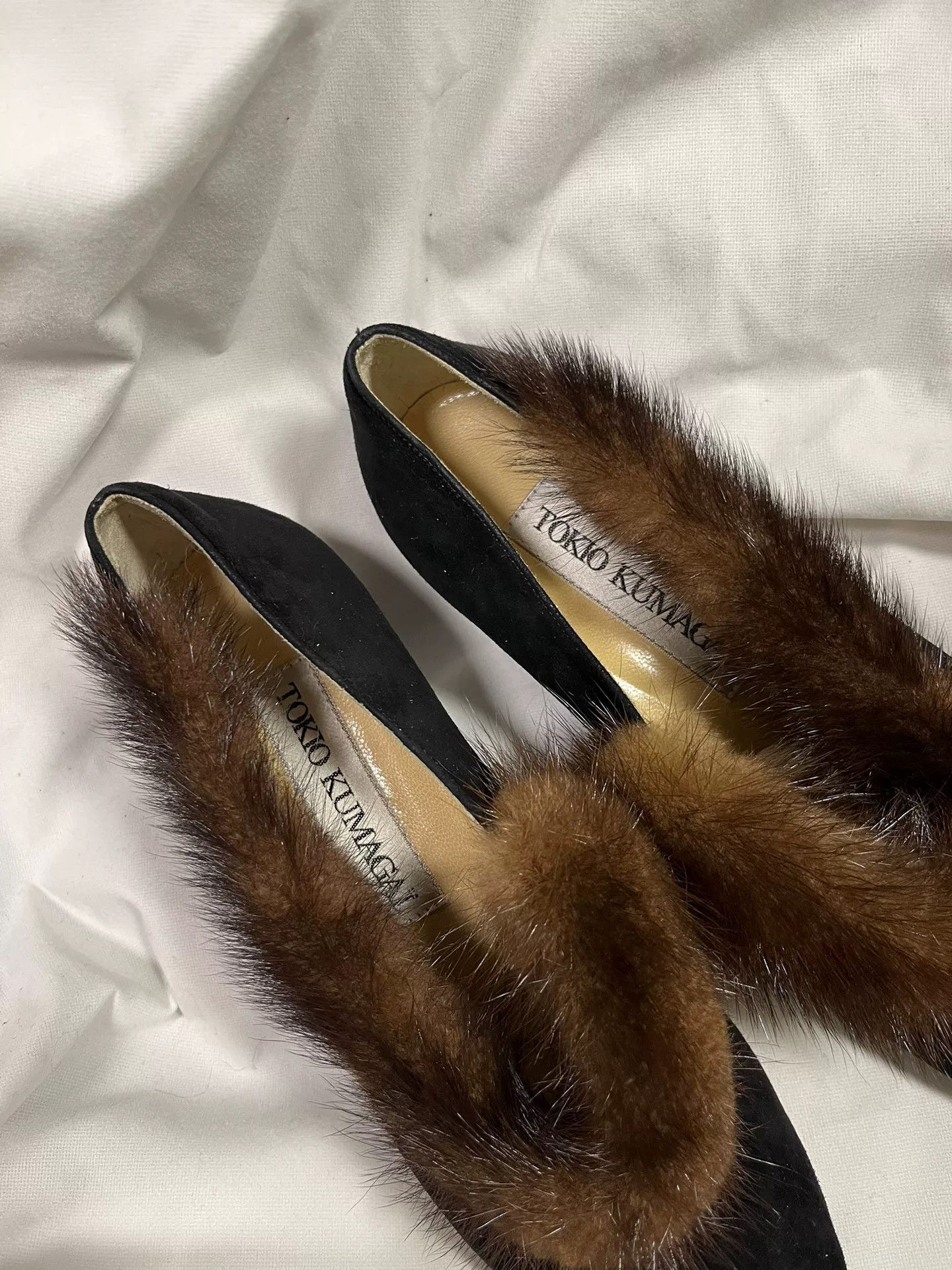 Tokio Kumagai Tokio Kumagai Mink Fur Mid-Heel Shoes Size US 6.5 / IT 36.5 - 2 Thumbnail